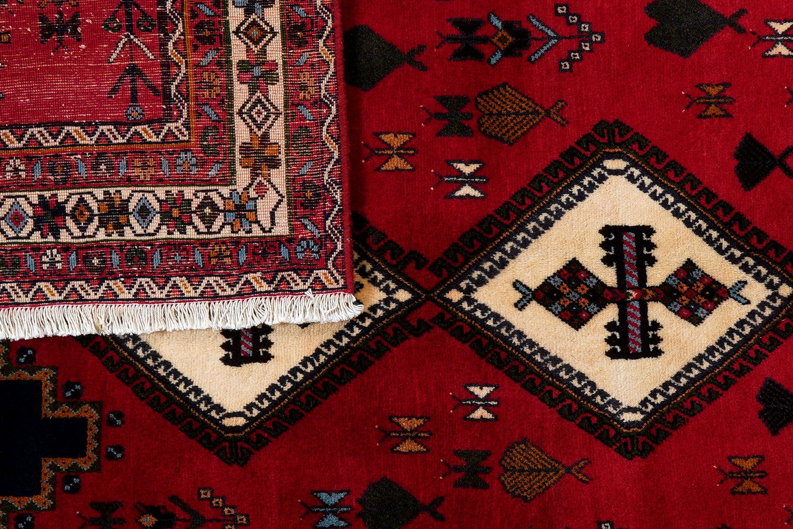 Afshar — Hand-knotted, 163x234 cm, Red, 100% Virgin Wool | View 7