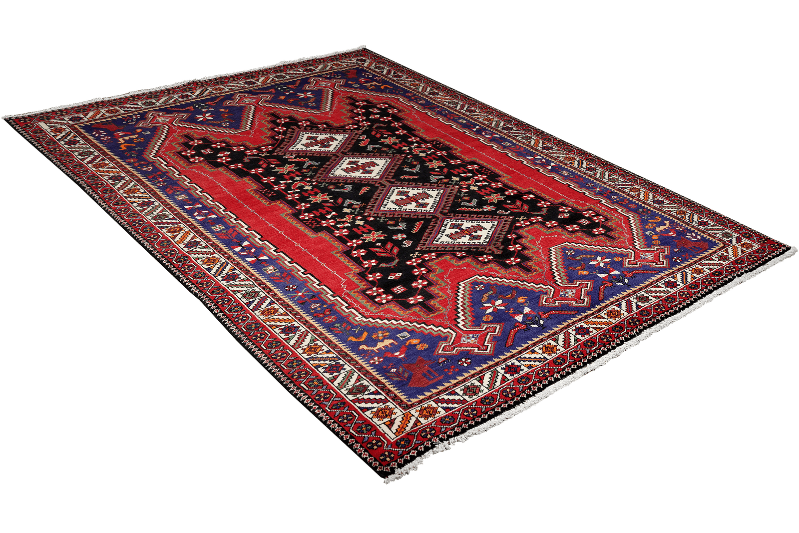 Afshar — Hand-knotted, 165x237 cm, Red, 100% Virgin Wool | View 4