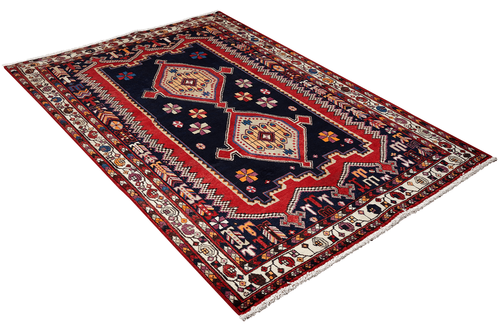 Afshar — Hand-knotted, 144x199 cm, Blue, 100% Virgin Wool | View 4