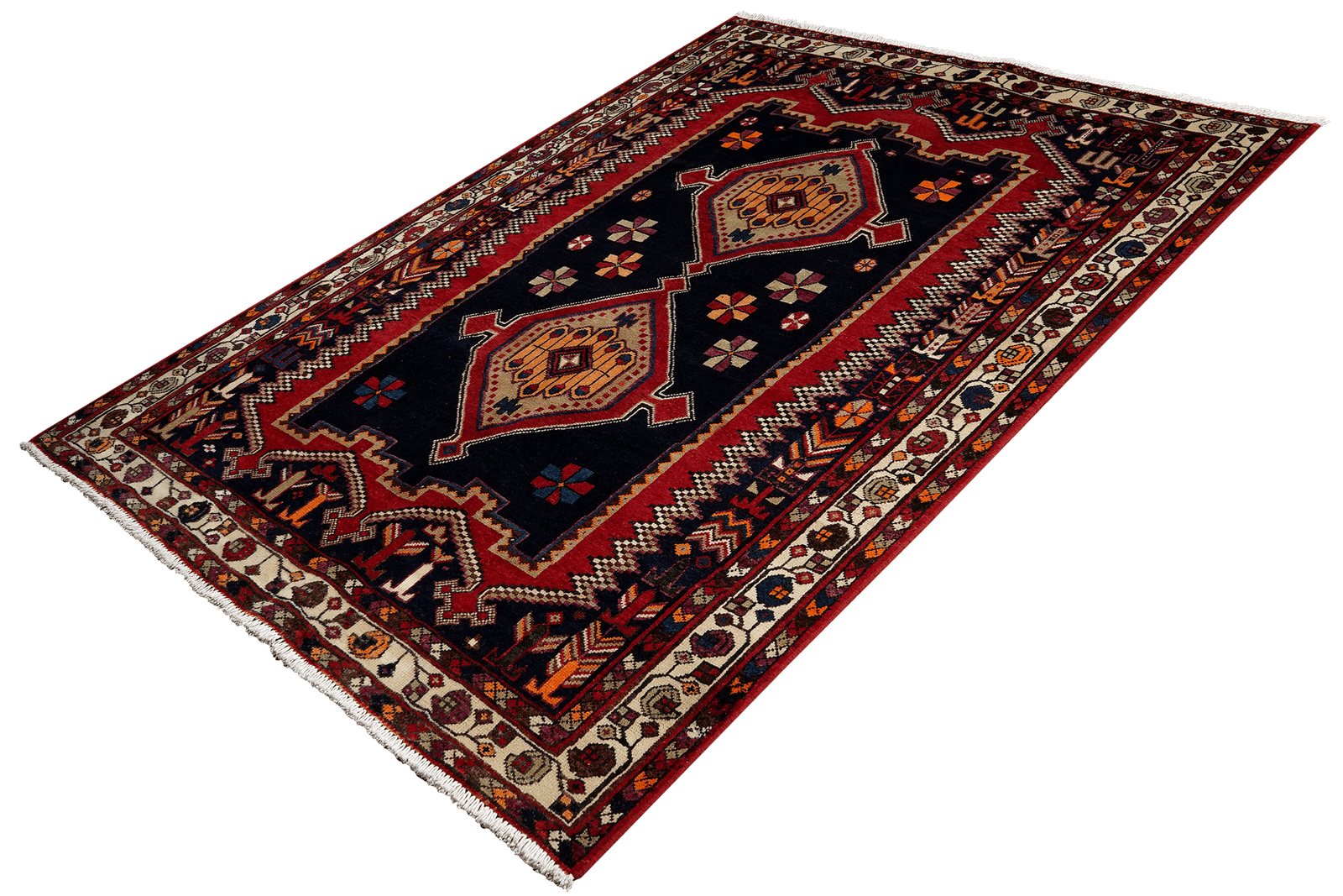 Afshar — Hand-knotted, 144x199 cm, Blue, 100% Virgin Wool | View 5