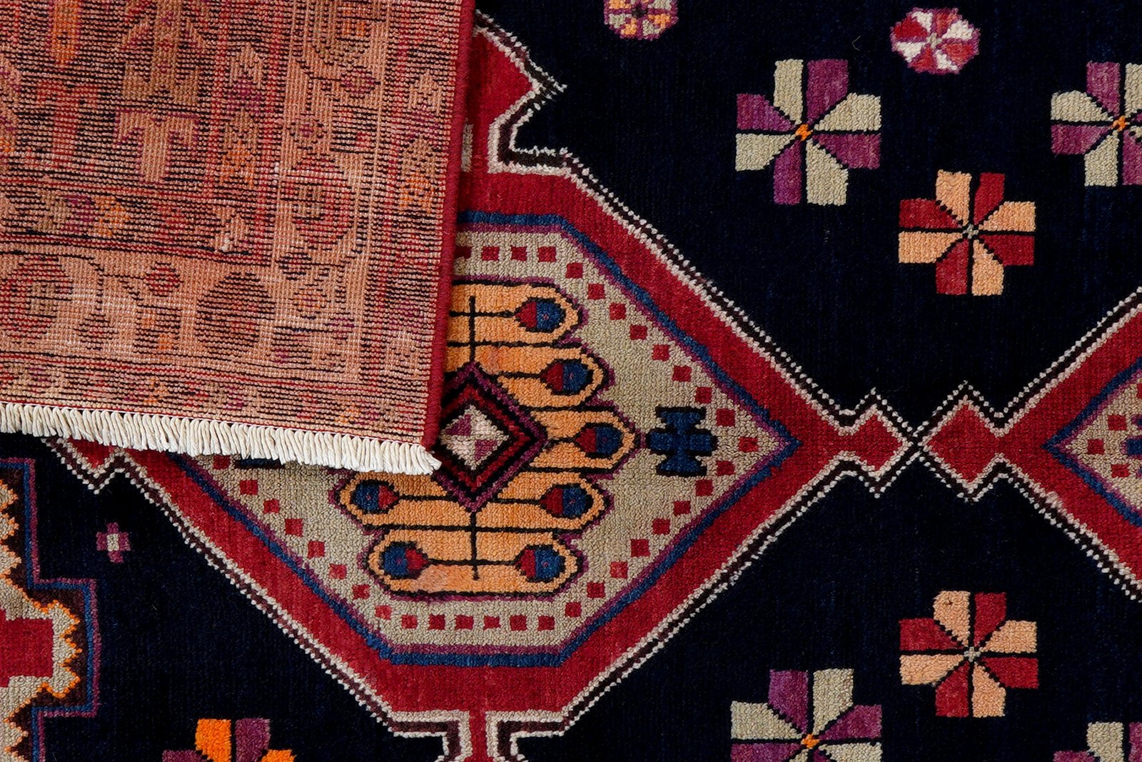 Afshar — Hand-knotted, 144x199 cm, Blue, 100% Virgin Wool | View 7