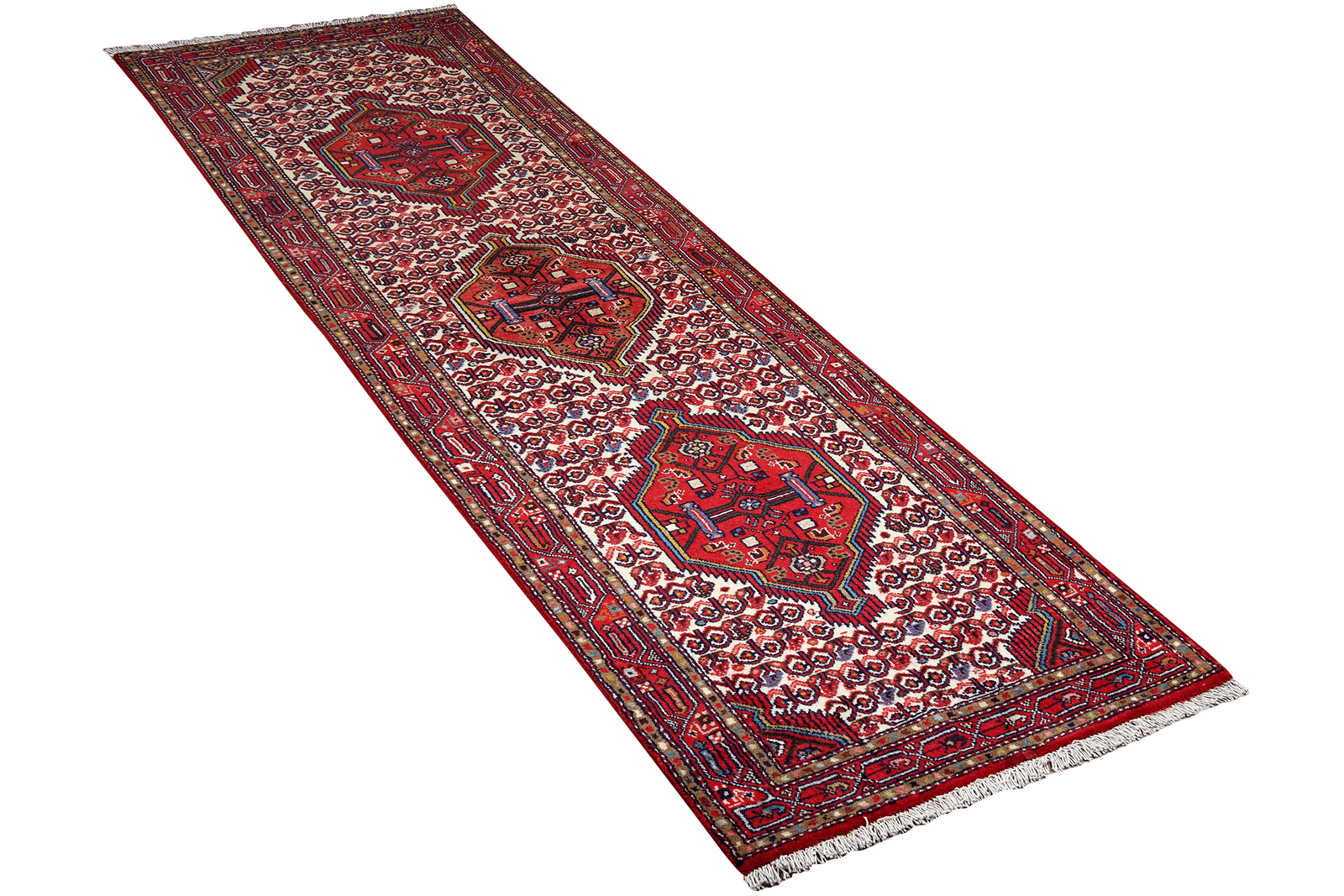 Assadabad — Hand-knotted, 79x290 cm, Beige, 100% Virgin Wool | View 4