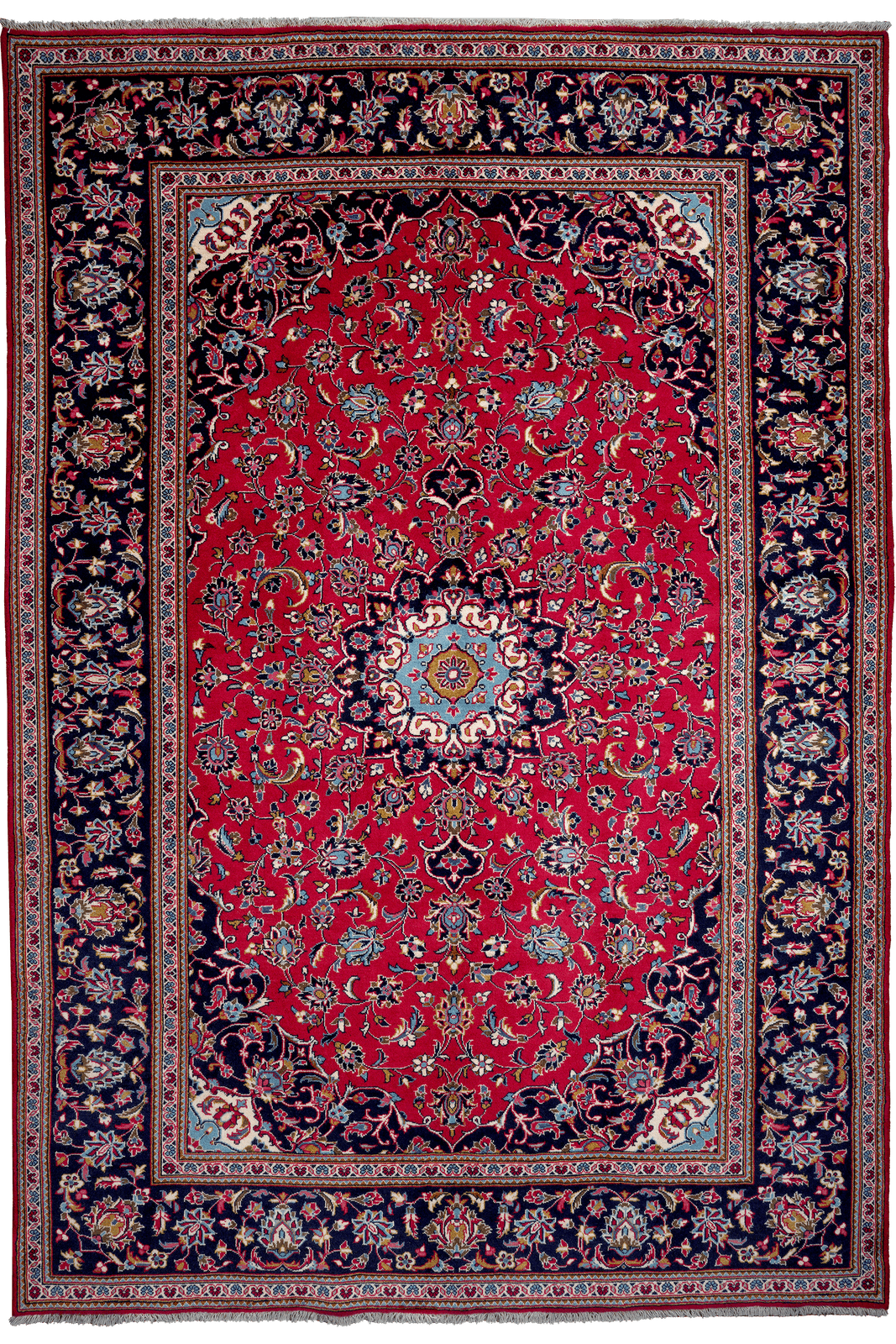 Ardakan — Hand-knotted, 197x295 cm, Red, 100% Virgin Wool | Main view