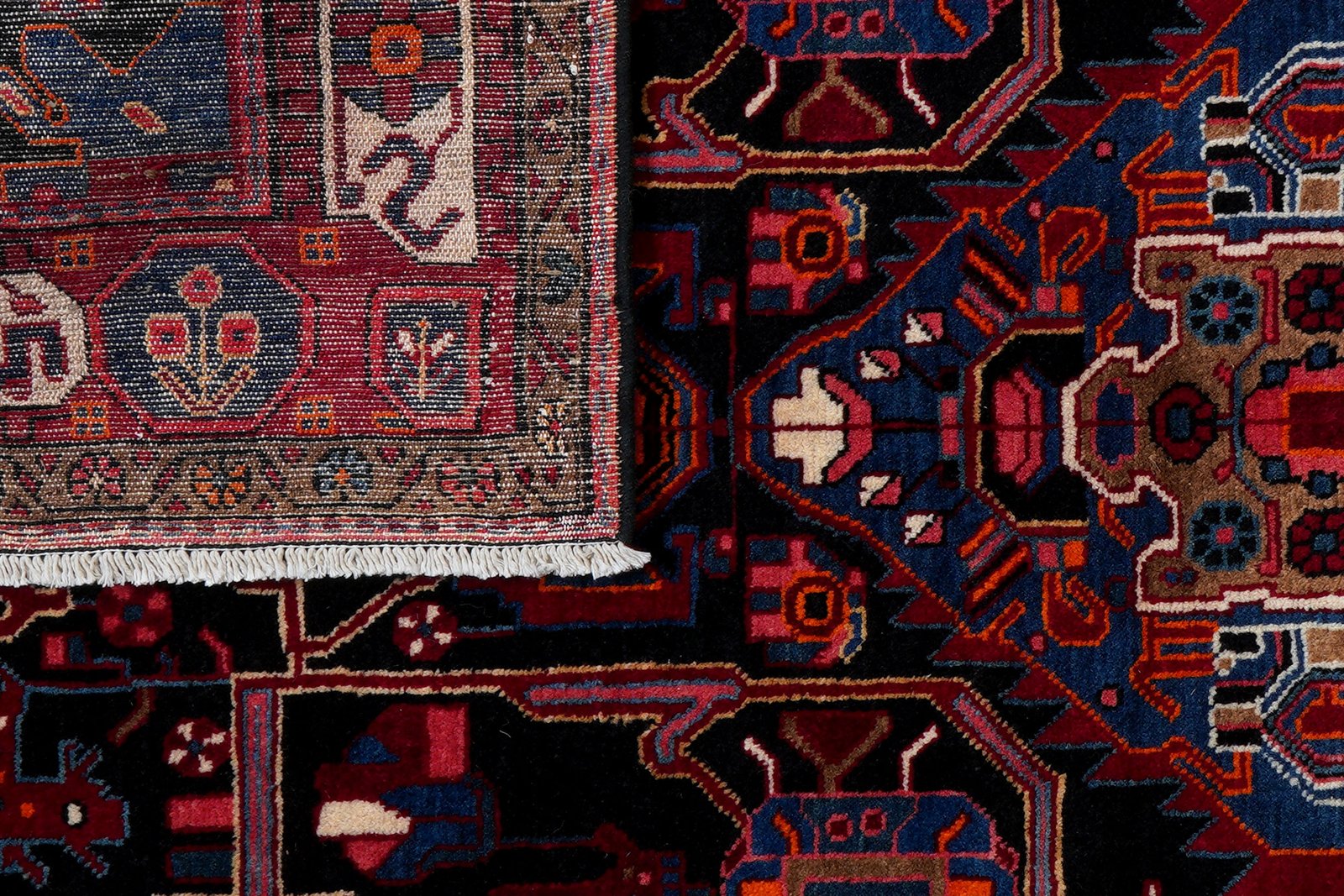 Nahavand — Hand-knotted, 145x252 cm, Black, 100% Virgin Wool | View 7