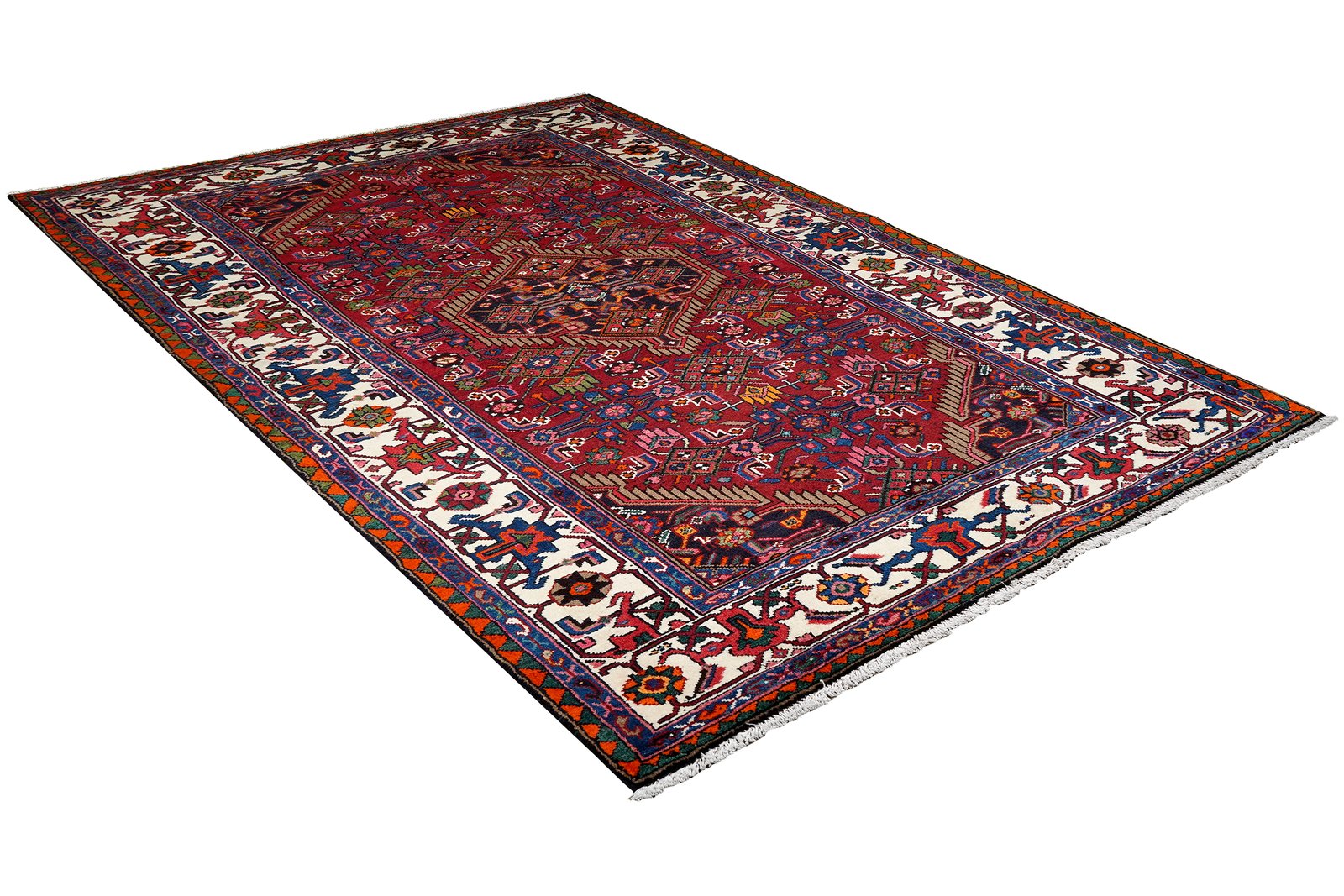 Assadabad — Hand-knotted, 139x240 cm, Red, 100% Virgin Wool | View 4