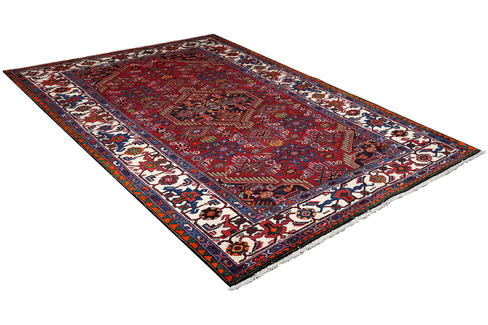 Assadabad — Hand-knotted, 139x240 cm, Red, 100% Virgin Wool | View 4