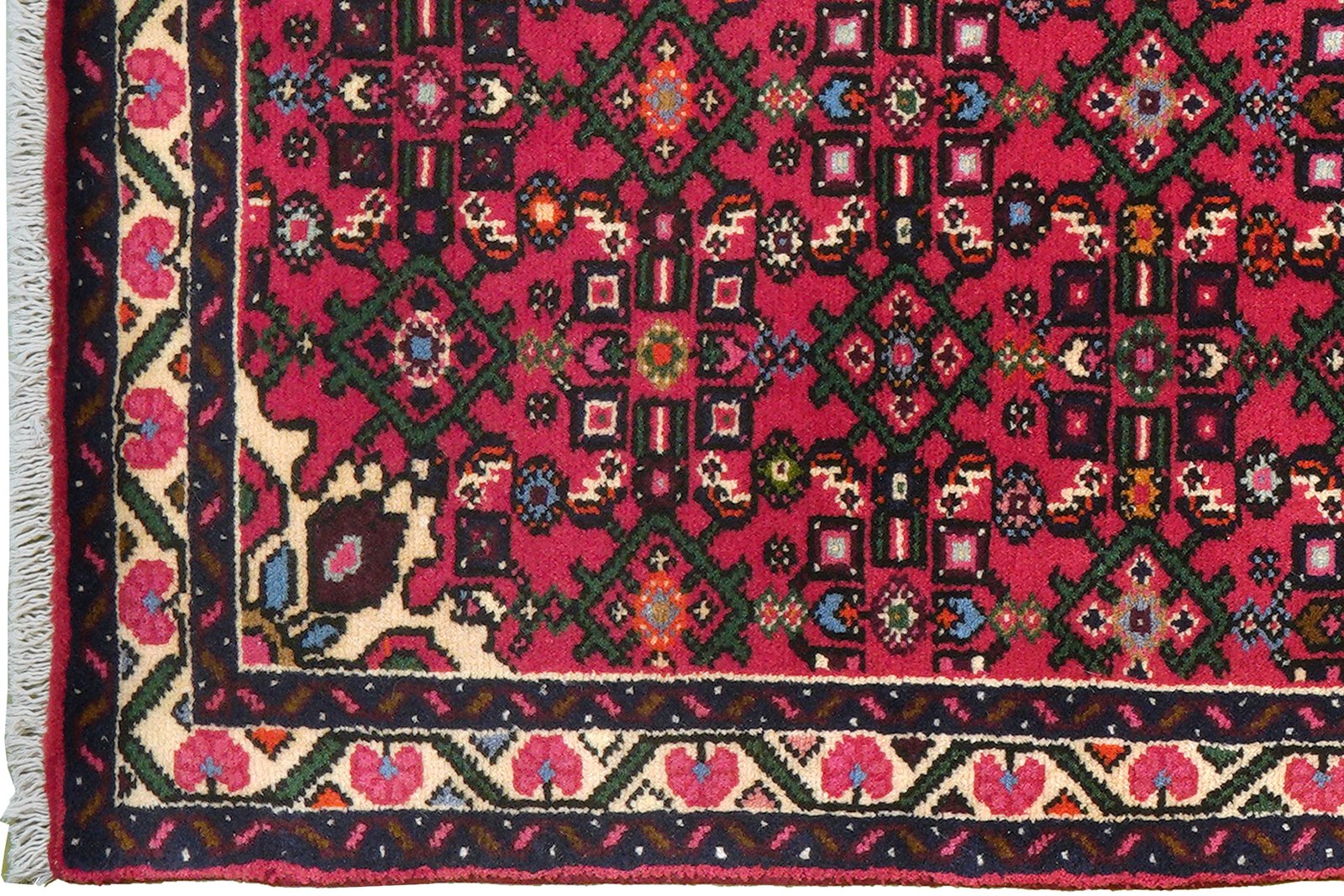Hosseinabad — Hand-knotted, 82x293 cm, Red, 100% Virgin Wool | View 3