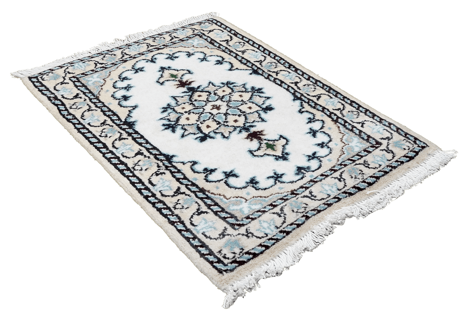 Nain 12La — Hand-knotted, 38x65 cm, Beige, 100% Virgin Wool | View 4