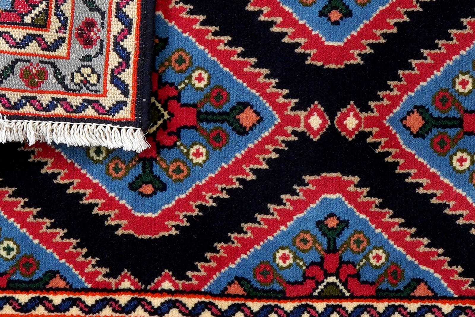 Hamadan — Hand-knotted, 60x99 cm, Blue, 100% Virgin Wool | View 7