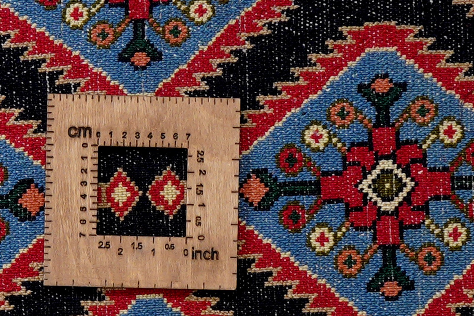 Hamadan — Hand-knotted, 60x99 cm, Blue, 100% Virgin Wool | View 8