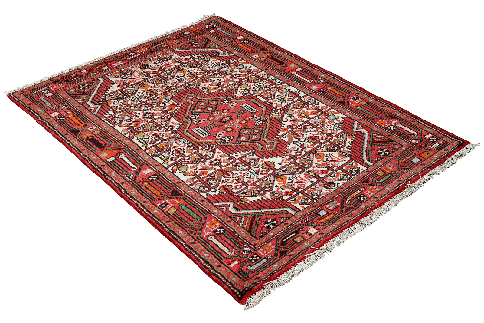 Assadabad — Hand-knotted, 86x121 cm, Beige, 100% Virgin Wool | View 4