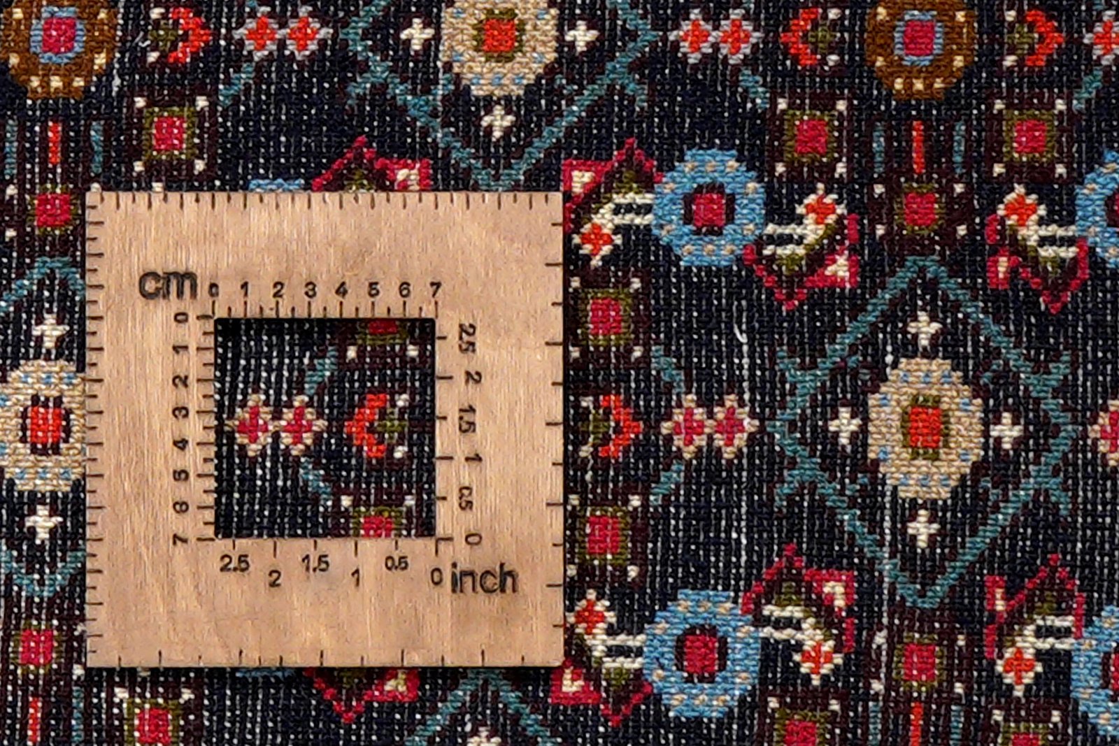 Hamadan — Hand-knotted, 60x92 cm, Blue, 100% Virgin Wool | View 8