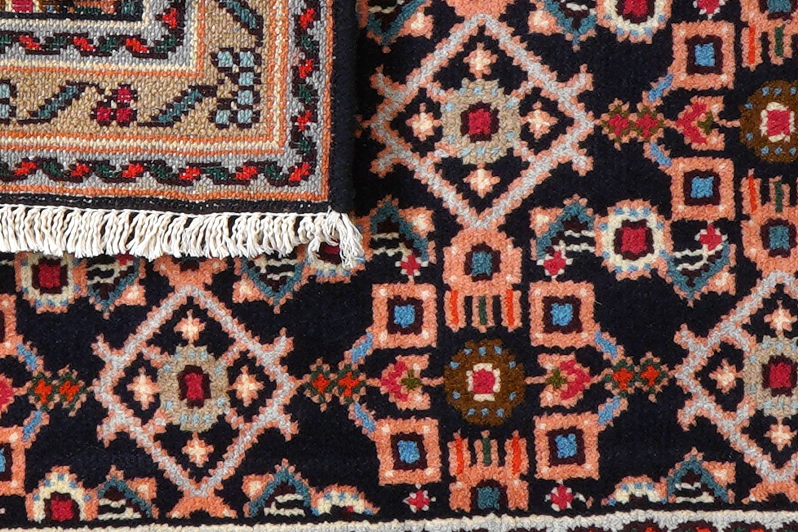Hamadan — Hand-knotted, 60x95 cm, Blue, 100% Virgin Wool | View 7