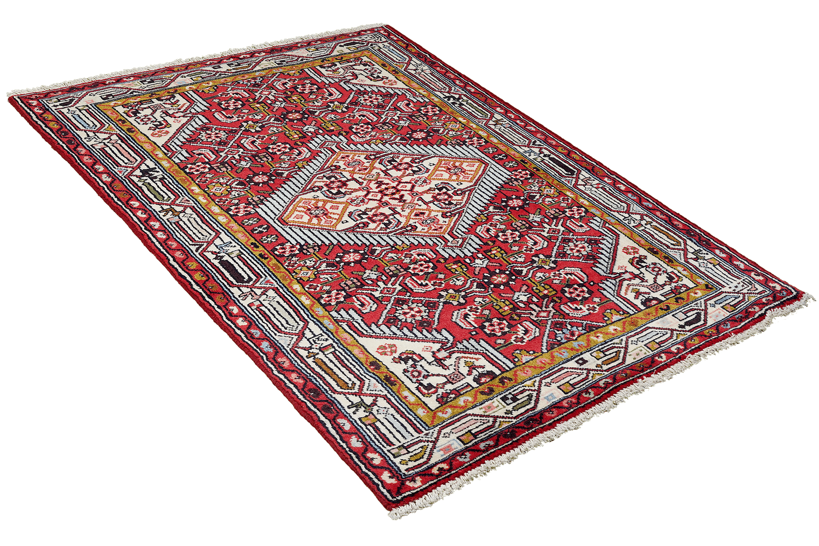 Assadabad — Hand-knotted, 73x118 cm, Red, 100% Virgin Wool | View 4