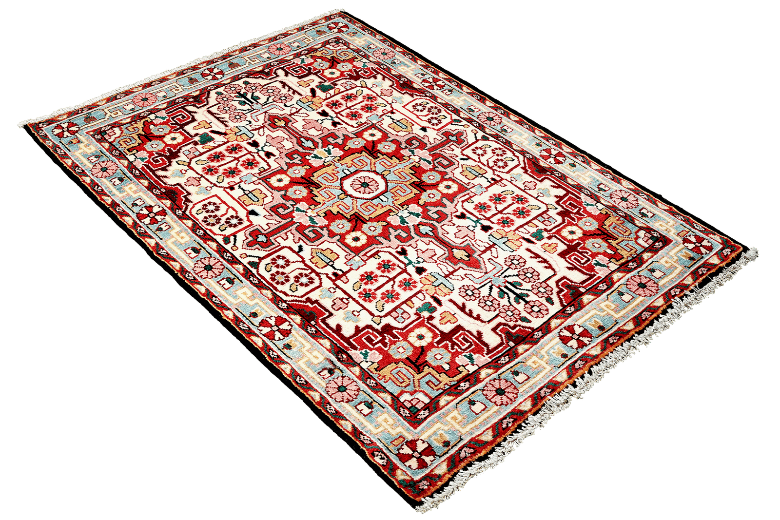 Djozan — Hand-knotted, 69x107 cm, Beige, 100% Virgin Wool | View 4