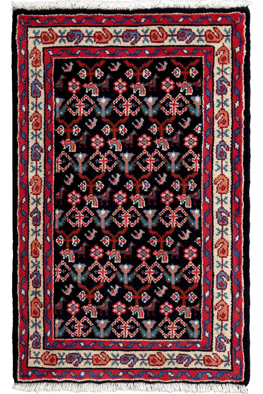 Hamadan — Hand-knotted, 62x95 cm, Blue, 100% Virgin Wool | Main view