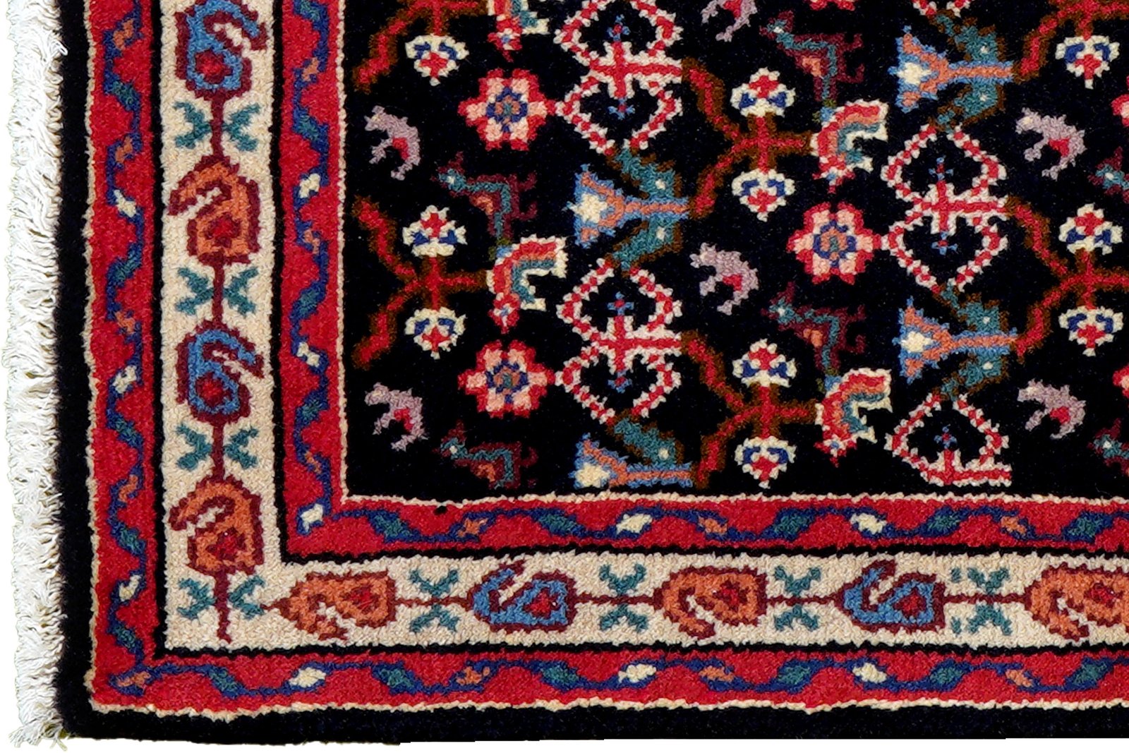 Hamadan — Hand-knotted, 62x95 cm, Blue, 100% Virgin Wool | View 3