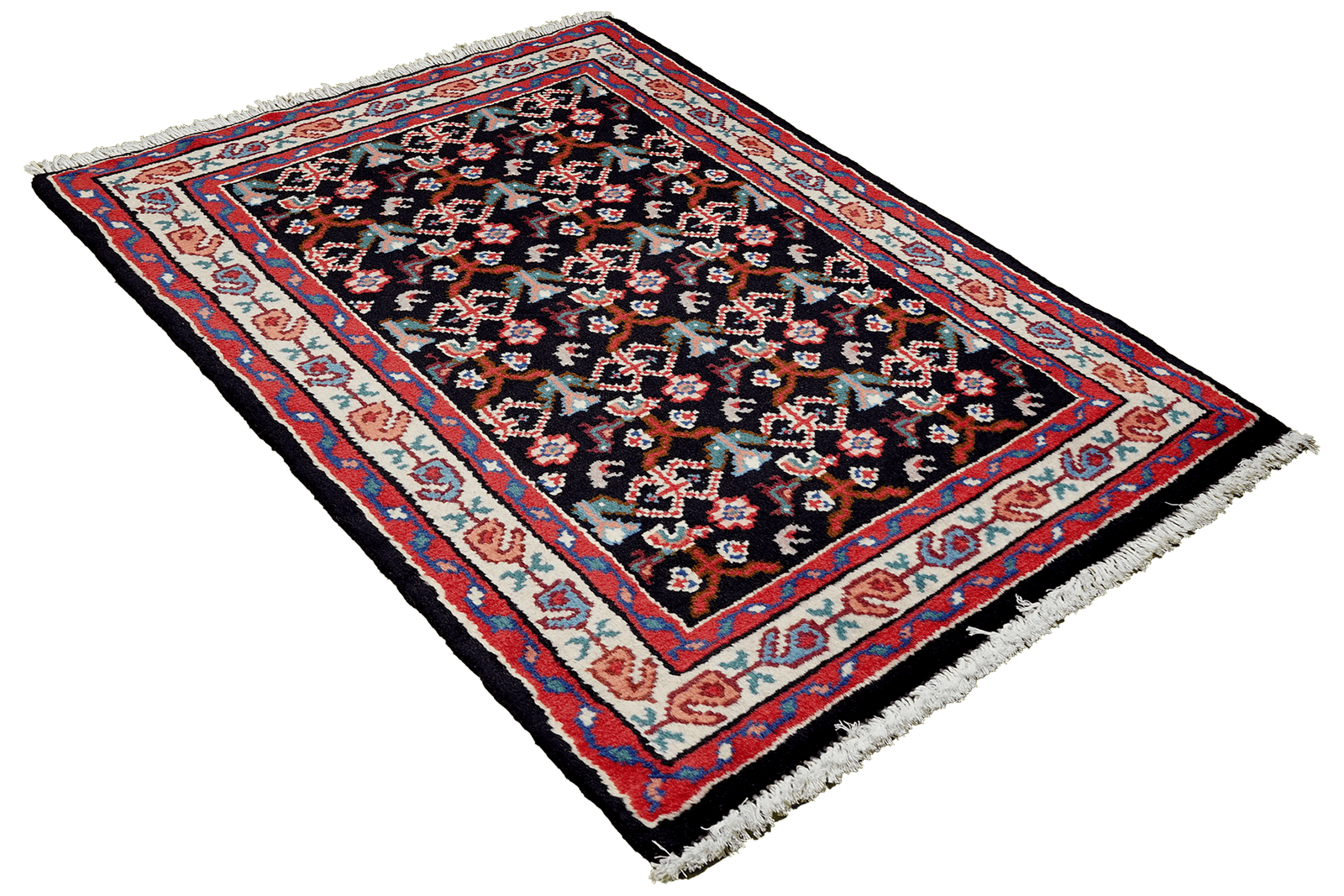 Hamadan — Hand-knotted, 62x95 cm, Blue, 100% Virgin Wool | View 4