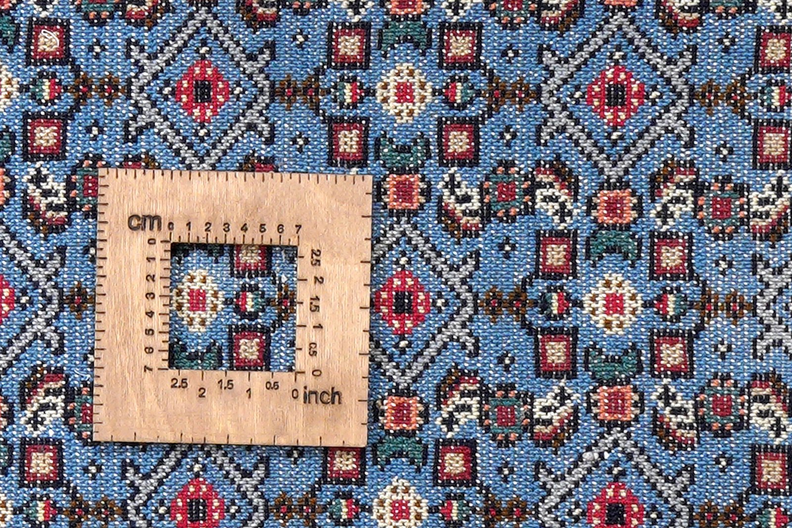 Hamadan — Hand-knotted, 61x88 cm, Blue, 100% Virgin Wool | View 8