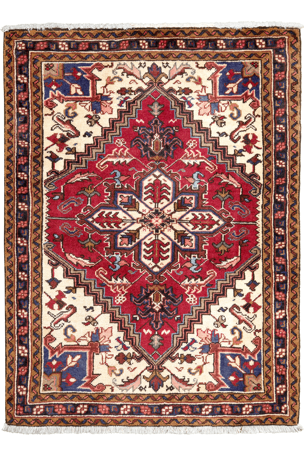 Mehrewan — Hand-knotted, 101x137 cm, Red, 100% Virgin Wool | Main view