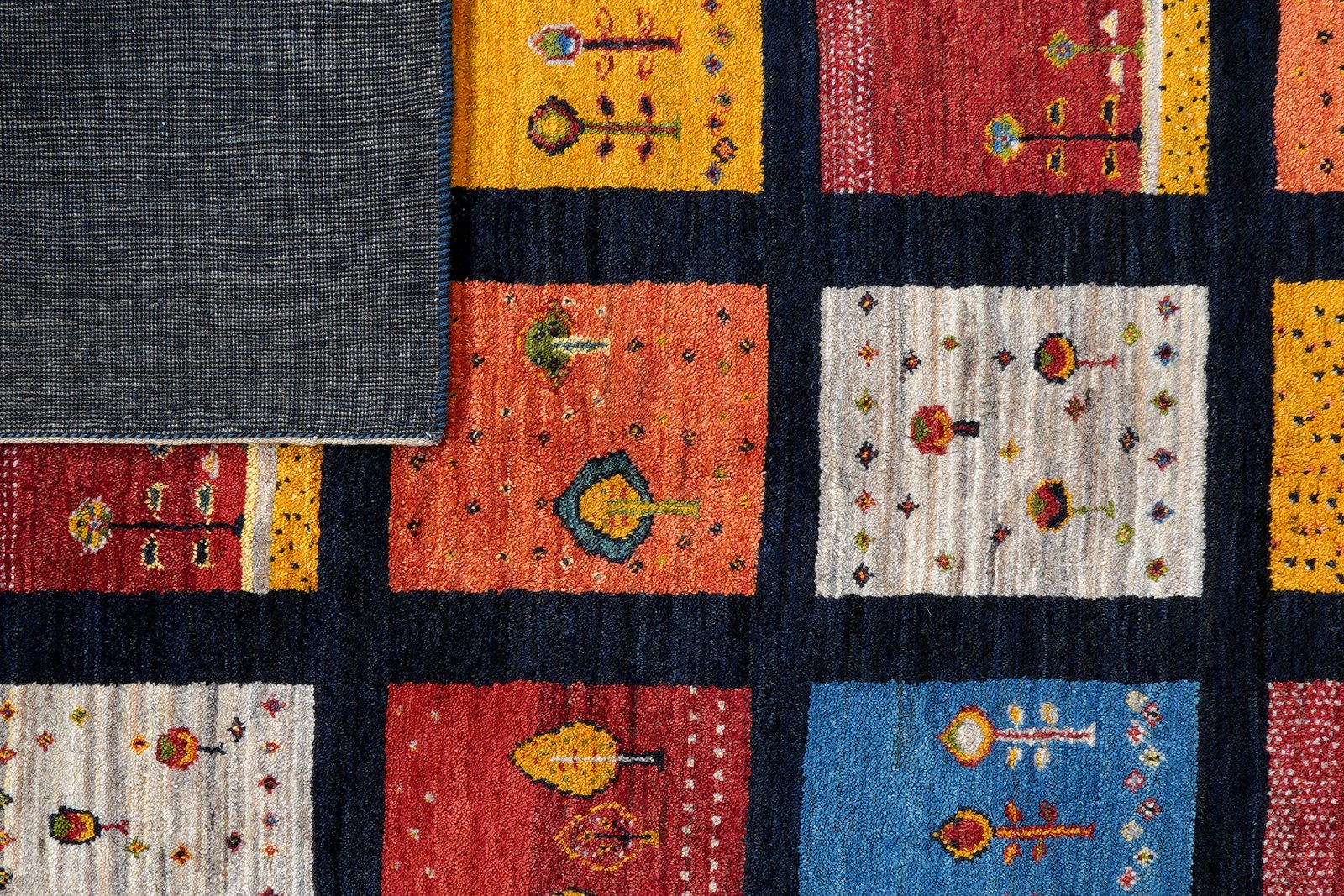 Rizbaf — Hand-knotted, 157x209 cm, Blue, 100% Virgin Wool | View 7