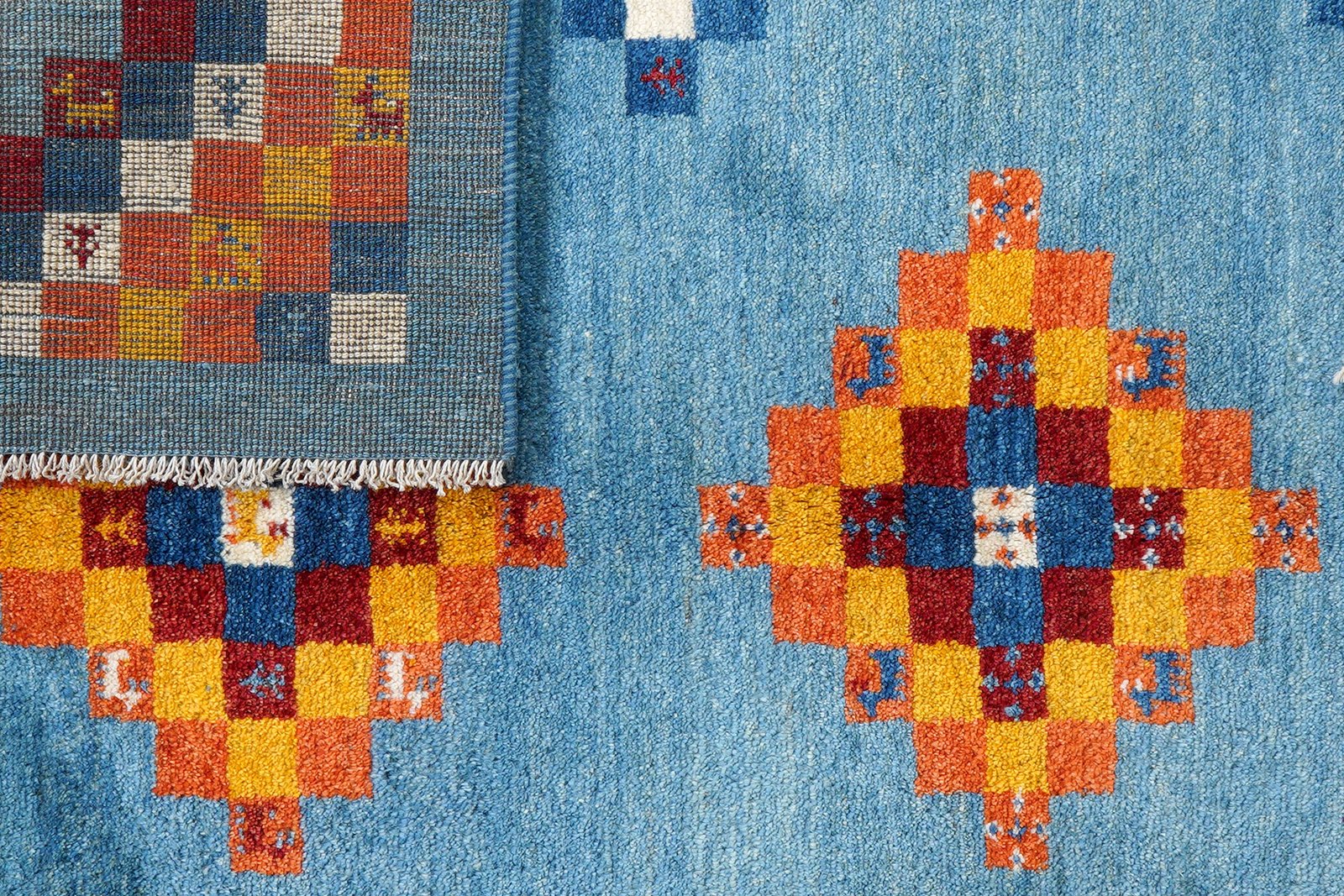 Gabbeh Sonnat — Hand-knotted, 153x194 cm, Blue, 100% Virgin Wool | View 7
