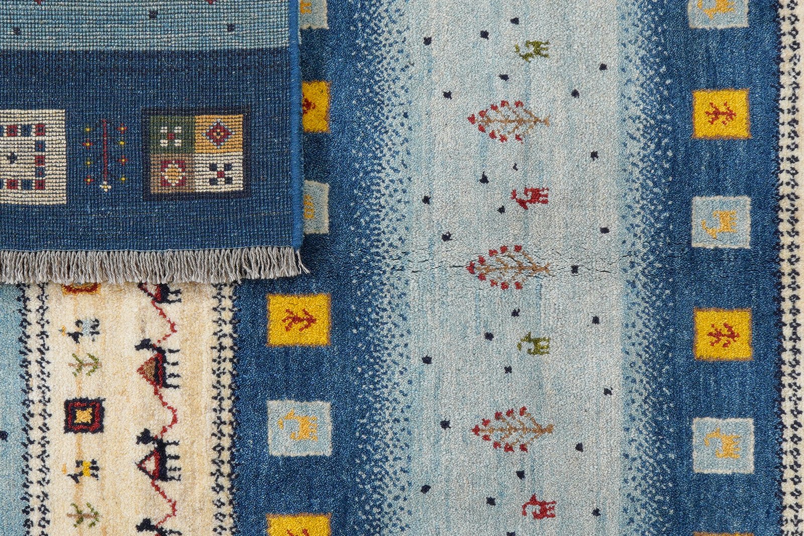 Rizbaf — Hand-knotted, 152x199 cm, Blue, 100% Virgin Wool | View 7