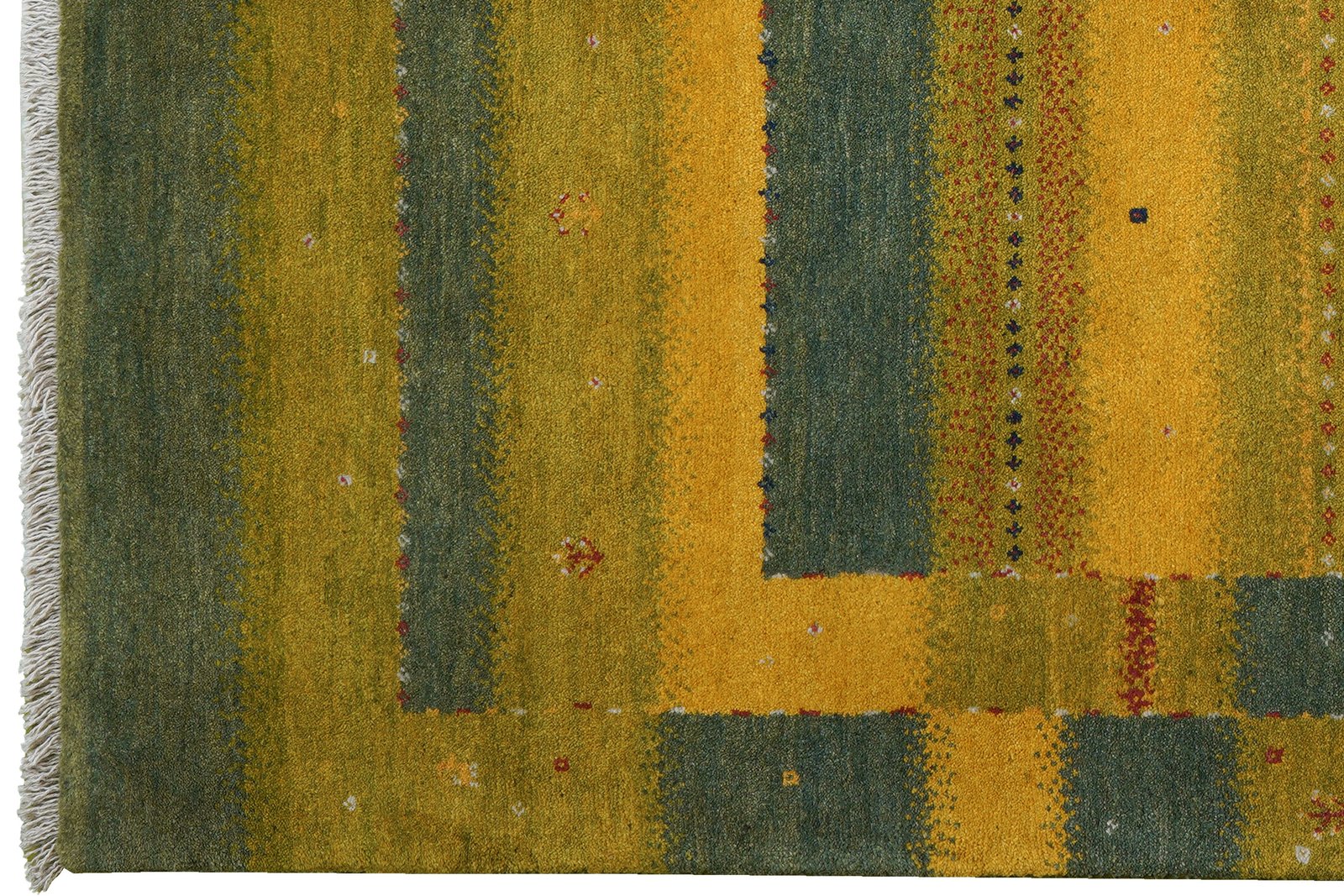 Rizbaf — Hand-knotted, 155x199 cm, Green, 100% Virgin Wool | View 3