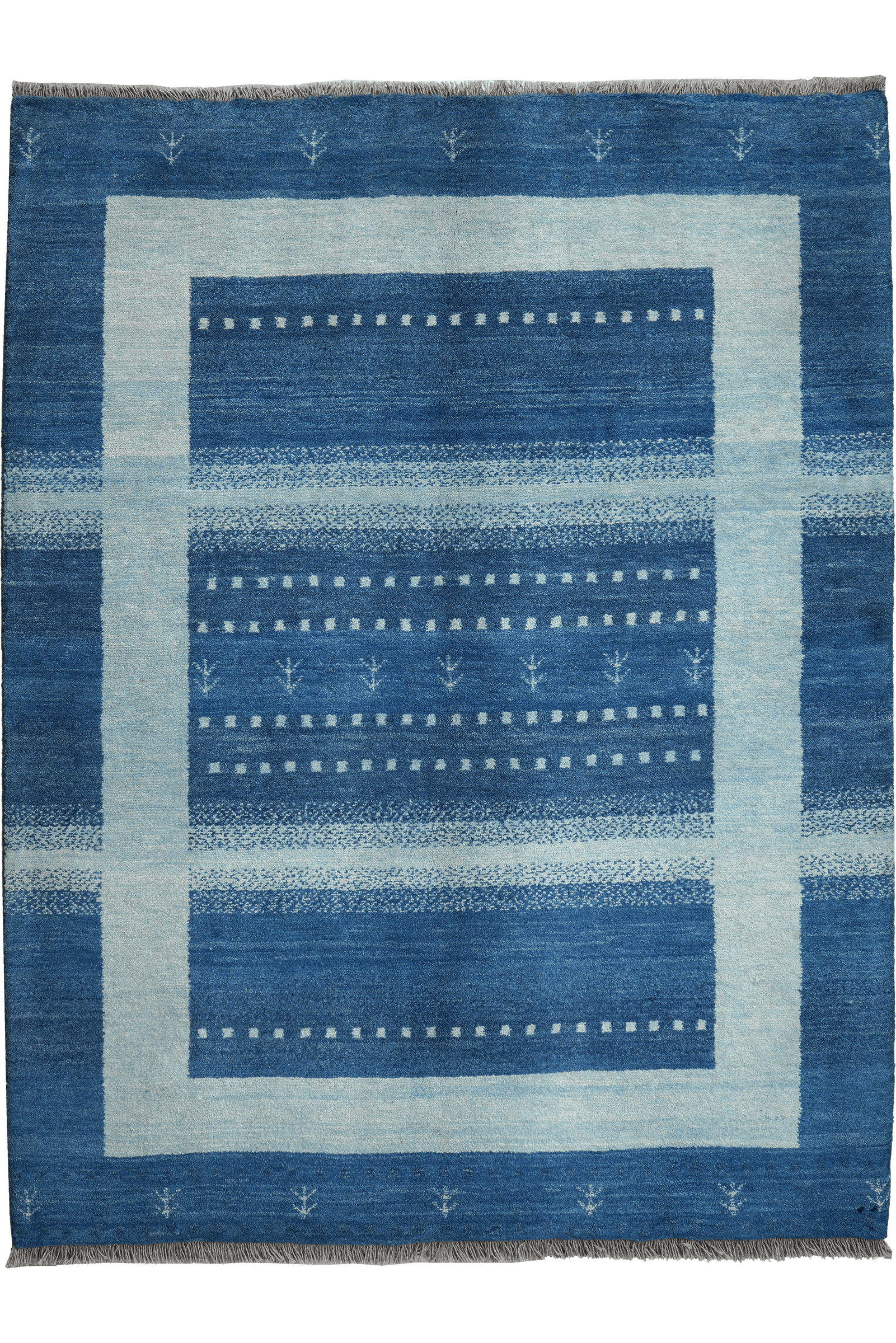 Gabbeh Sonnat — Hand-knotted, 153x200 cm, Blue, 100% Virgin Wool | Main view