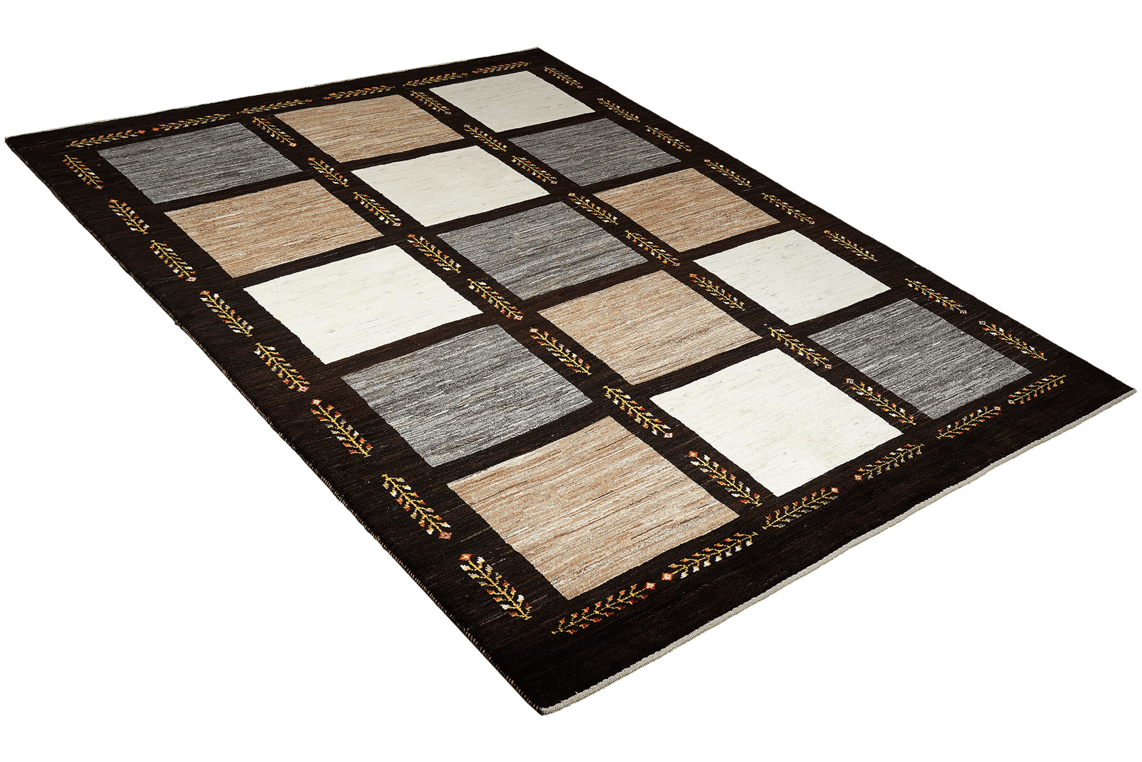 Rizbaf — Hand-knotted, 173x246 cm, Brown, 100% Virgin Wool | View 4