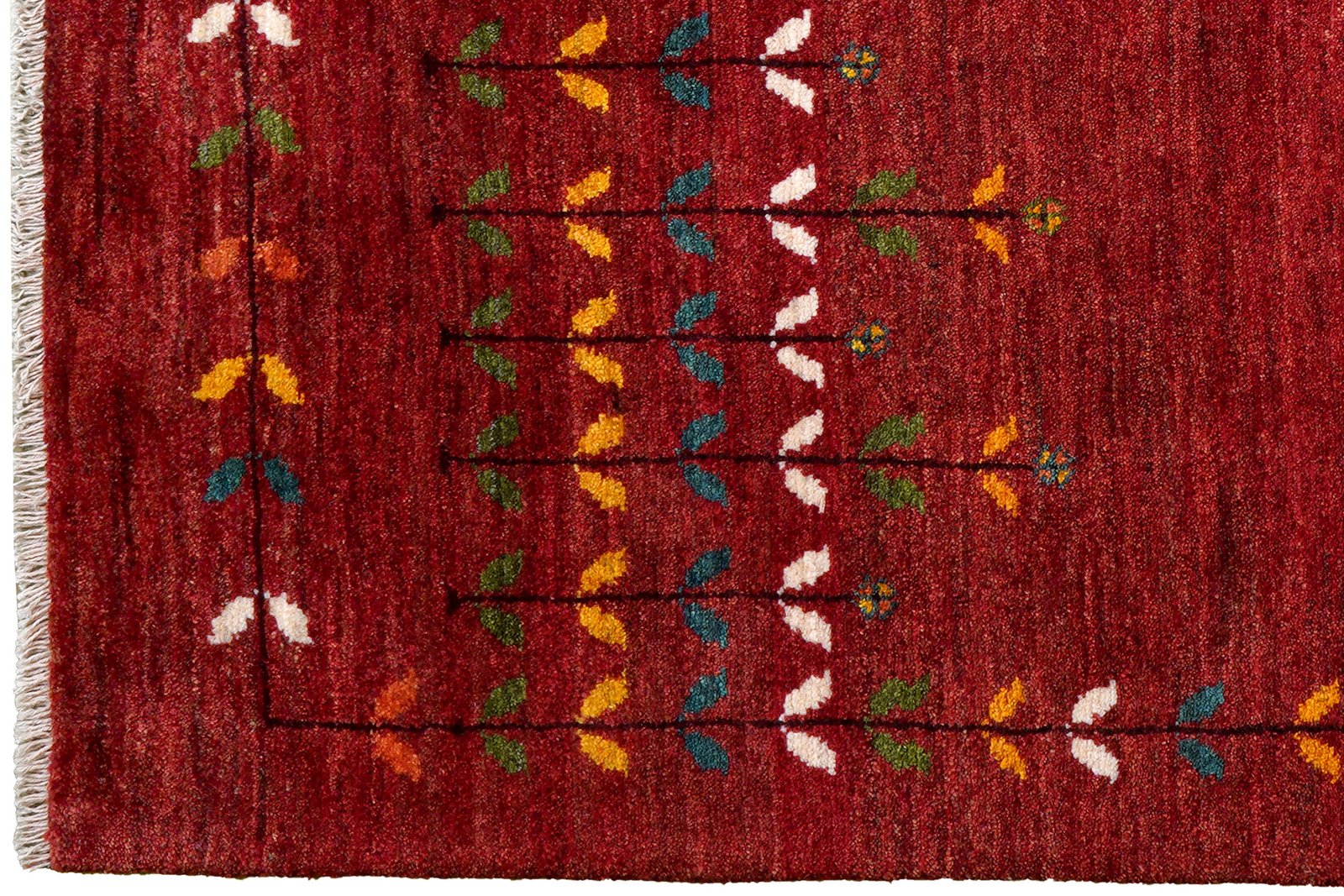 Rizbaf — Hand-knotted, 125x175 cm, Red, 100% Virgin Wool | View 3