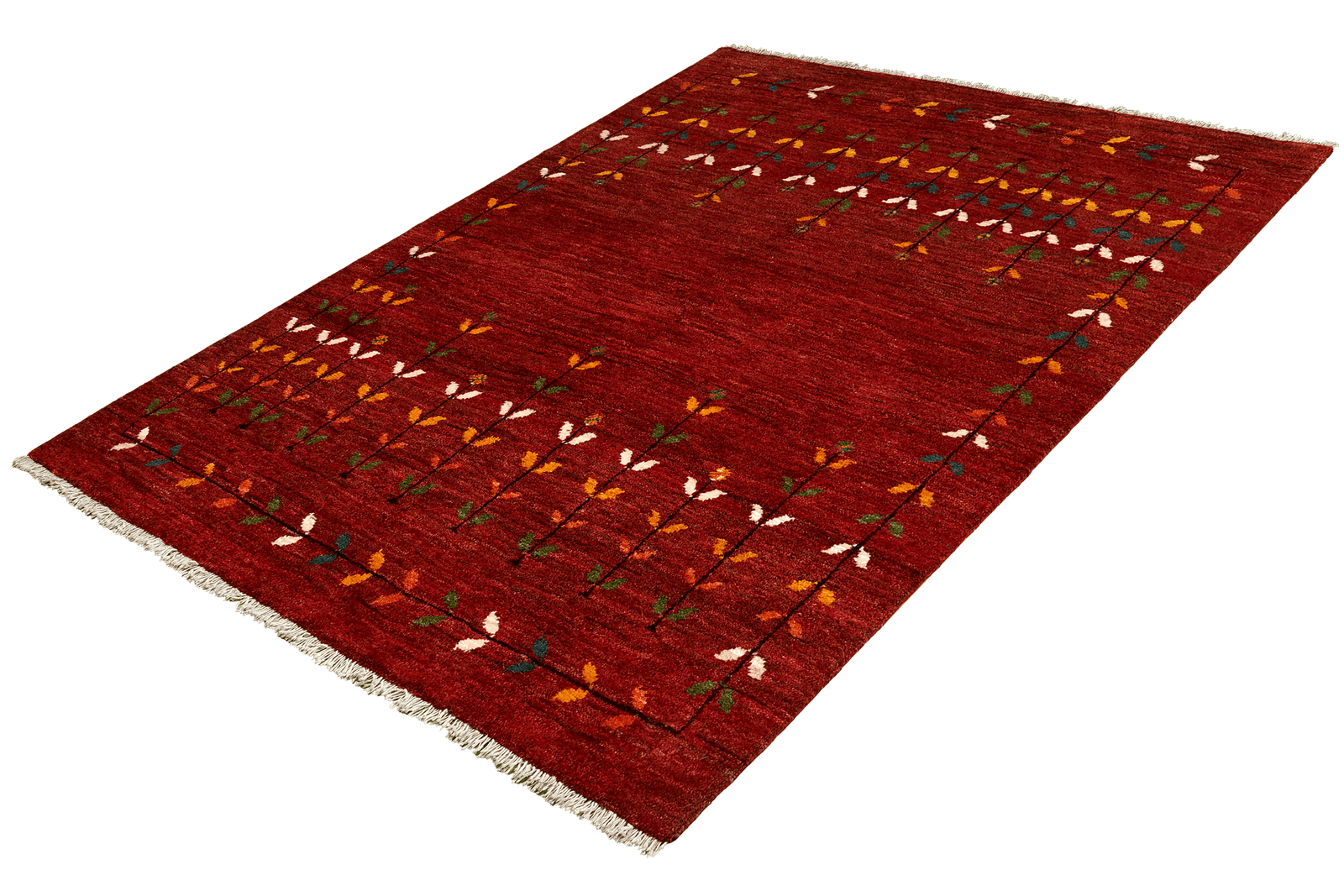 Rizbaf — Hand-knotted, 125x175 cm, Red, 100% Virgin Wool | View 5