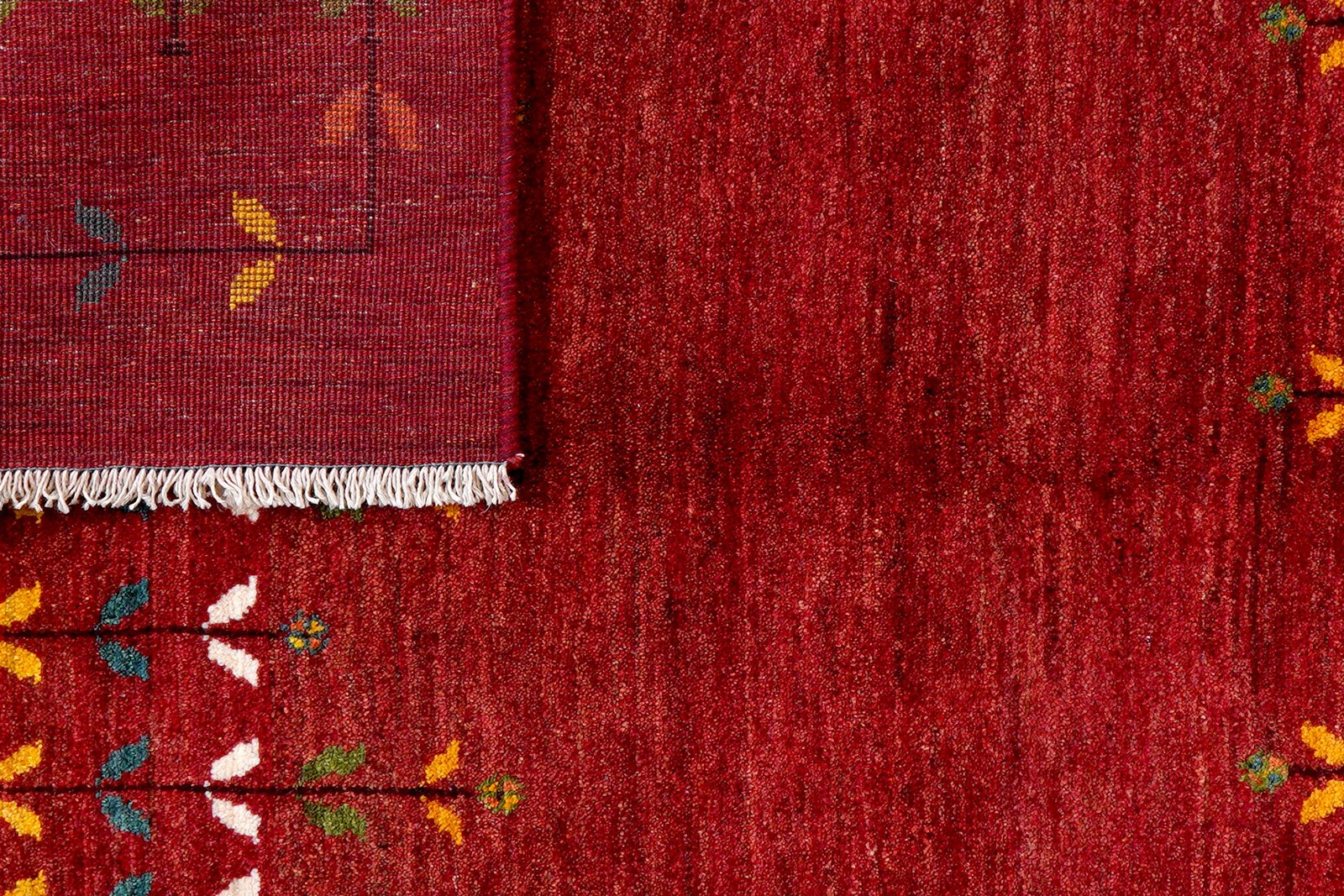 Rizbaf — Hand-knotted, 125x175 cm, Red, 100% Virgin Wool | View 7