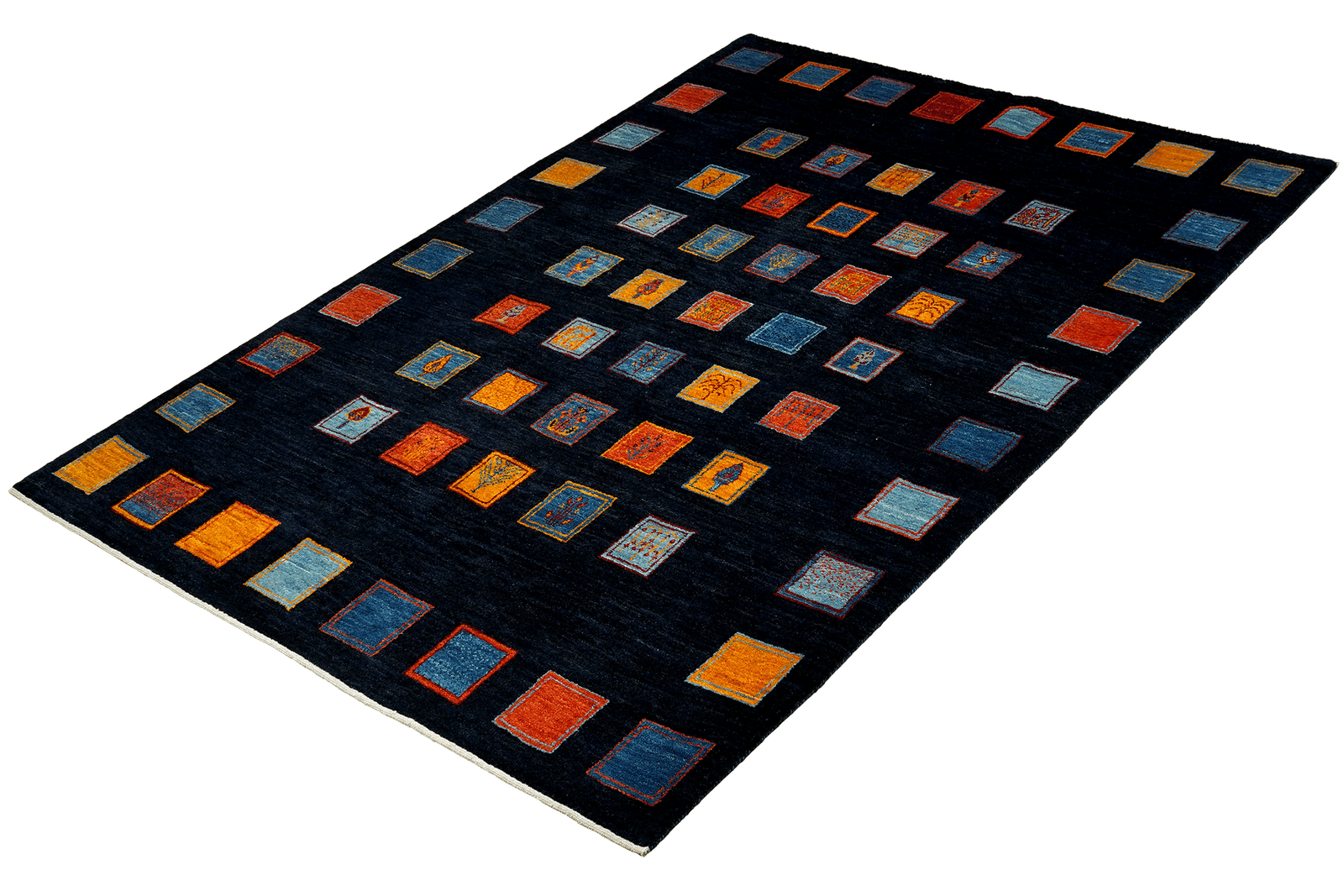 Rizbaf — Hand-knotted, 180x235 cm, Blue, 100% Virgin Wool | View 5