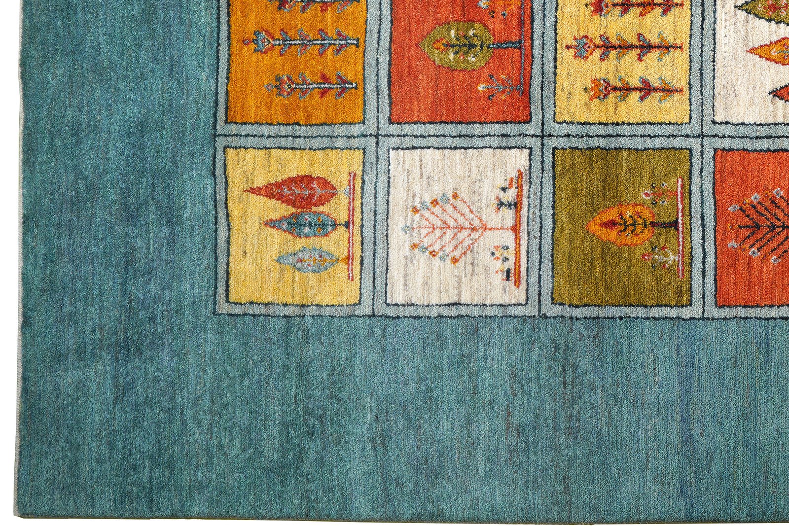 Rizbaf — Hand-knotted, 209x298 cm, Blue, 100% Virgin Wool | View 3