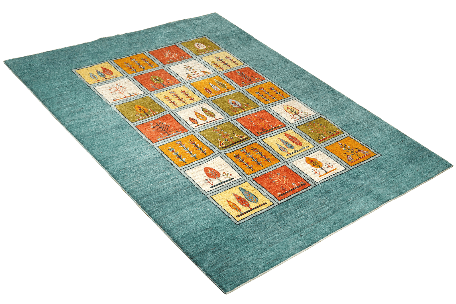 Rizbaf — Hand-knotted, 209x298 cm, Blue, 100% Virgin Wool | View 4
