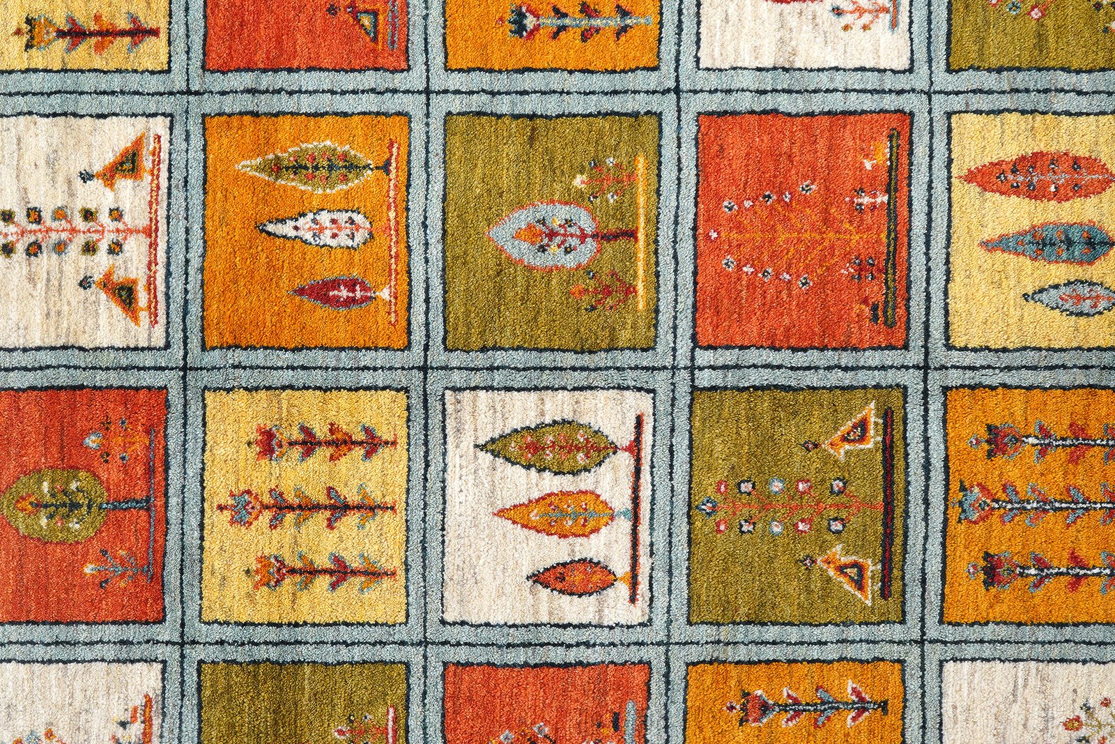 Rizbaf — Hand-knotted, 209x298 cm, Blue, 100% Virgin Wool | View 6
