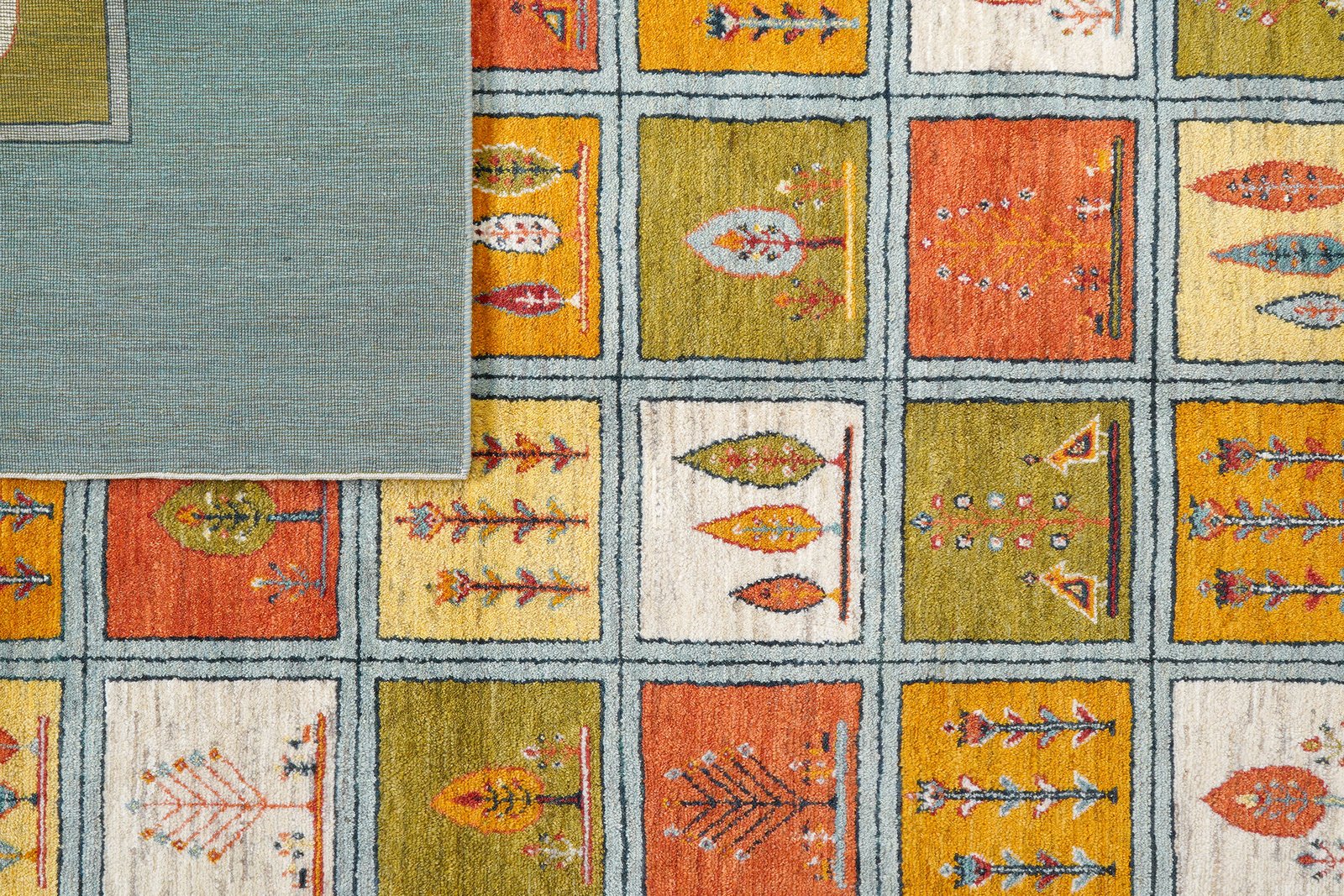 Rizbaf — Hand-knotted, 209x298 cm, Blue, 100% Virgin Wool | View 7
