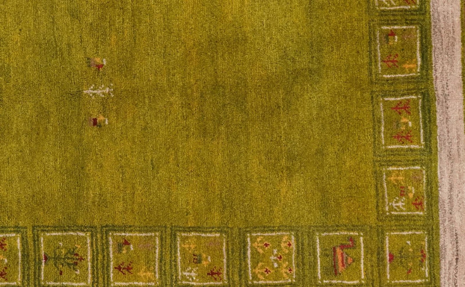 Rizbaf — Hand-knotted, 151x200 cm, Green, 100% Virgin Wool | View 5