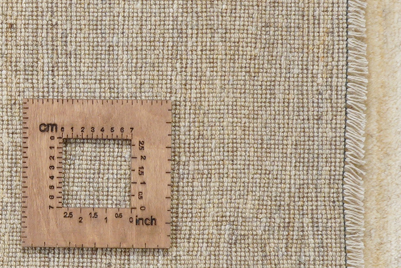 Gabbeh — Hand-knotted, 88x207 cm, Beige, 100% Virgin Wool | View 8