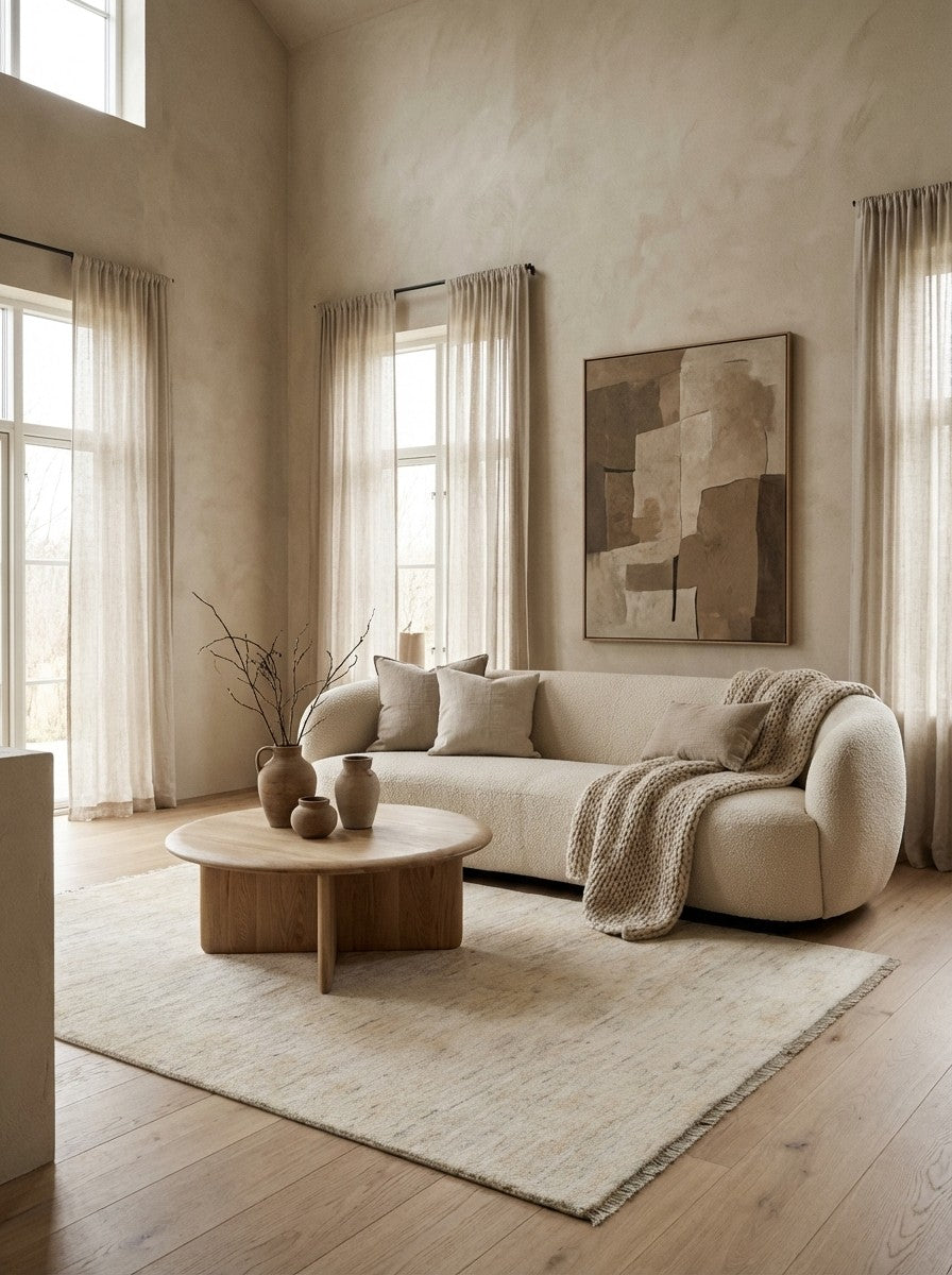 Gabbeh — Hand-knotted, 158x204 cm, Beige, 100% Virgin Wool | Detail view