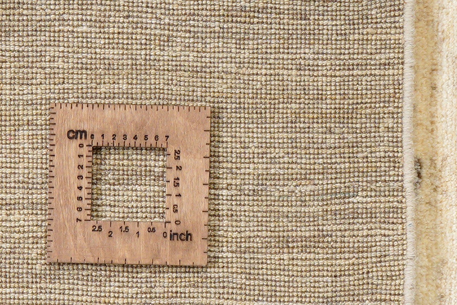 Gabbeh — Hand-knotted, 158x204 cm, Beige, 100% Virgin Wool | View 8