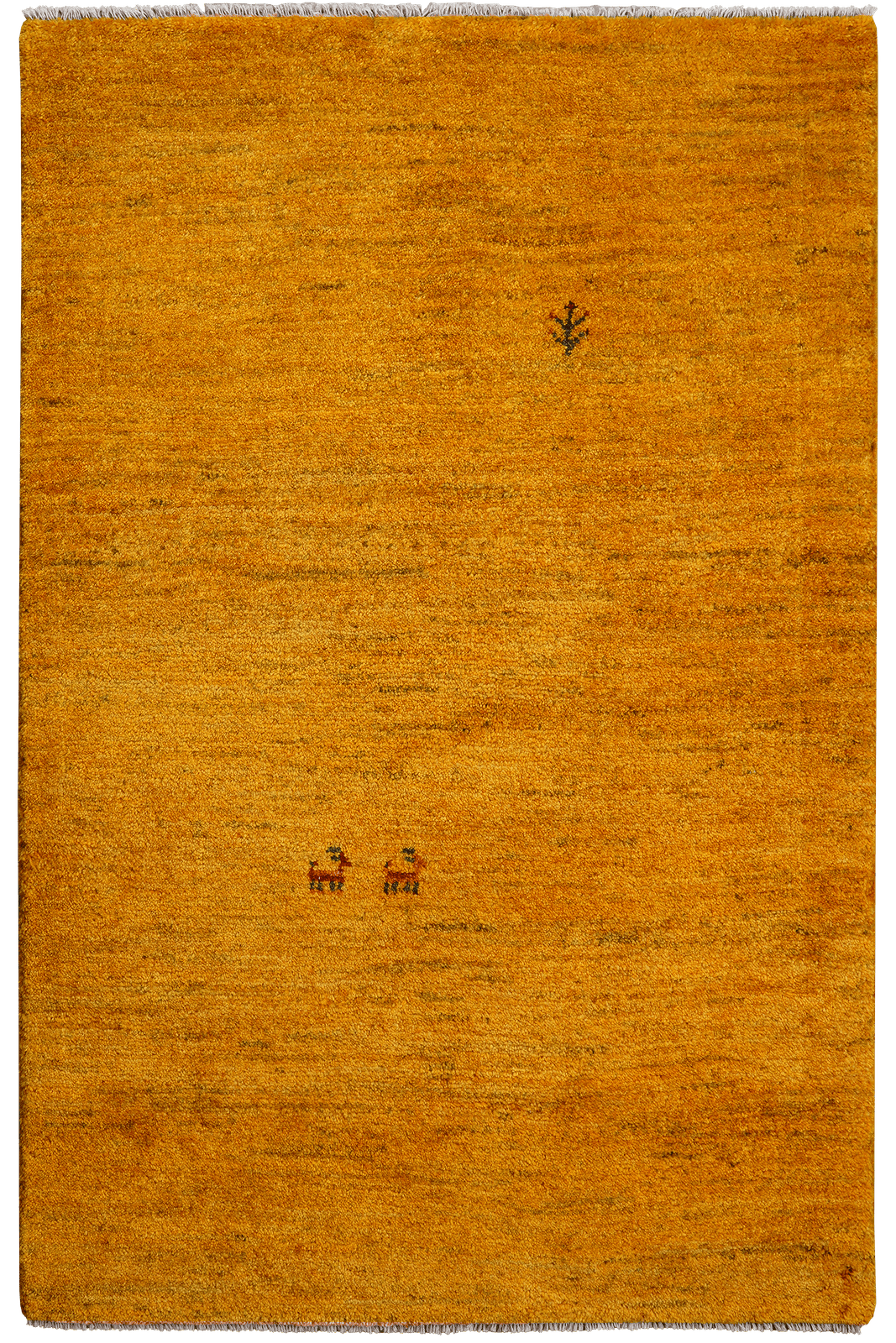 Gabbeh — Hand-knotted, 95x147 cm, Yellow, 100% Virgin Wool | Main view