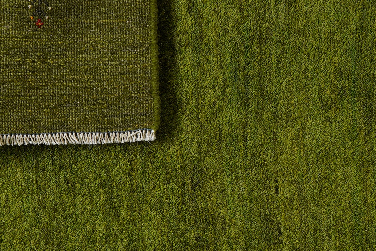 Gabbeh — Hand-knotted, 99x150 cm, Green, 100% Virgin Wool | View 7