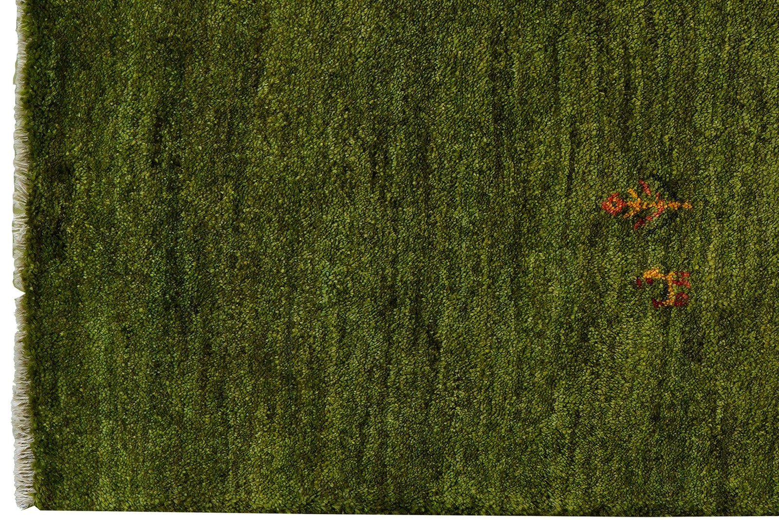 Gabbeh — Hand-knotted, 101x147 cm, Green, 100% Virgin Wool | View 3