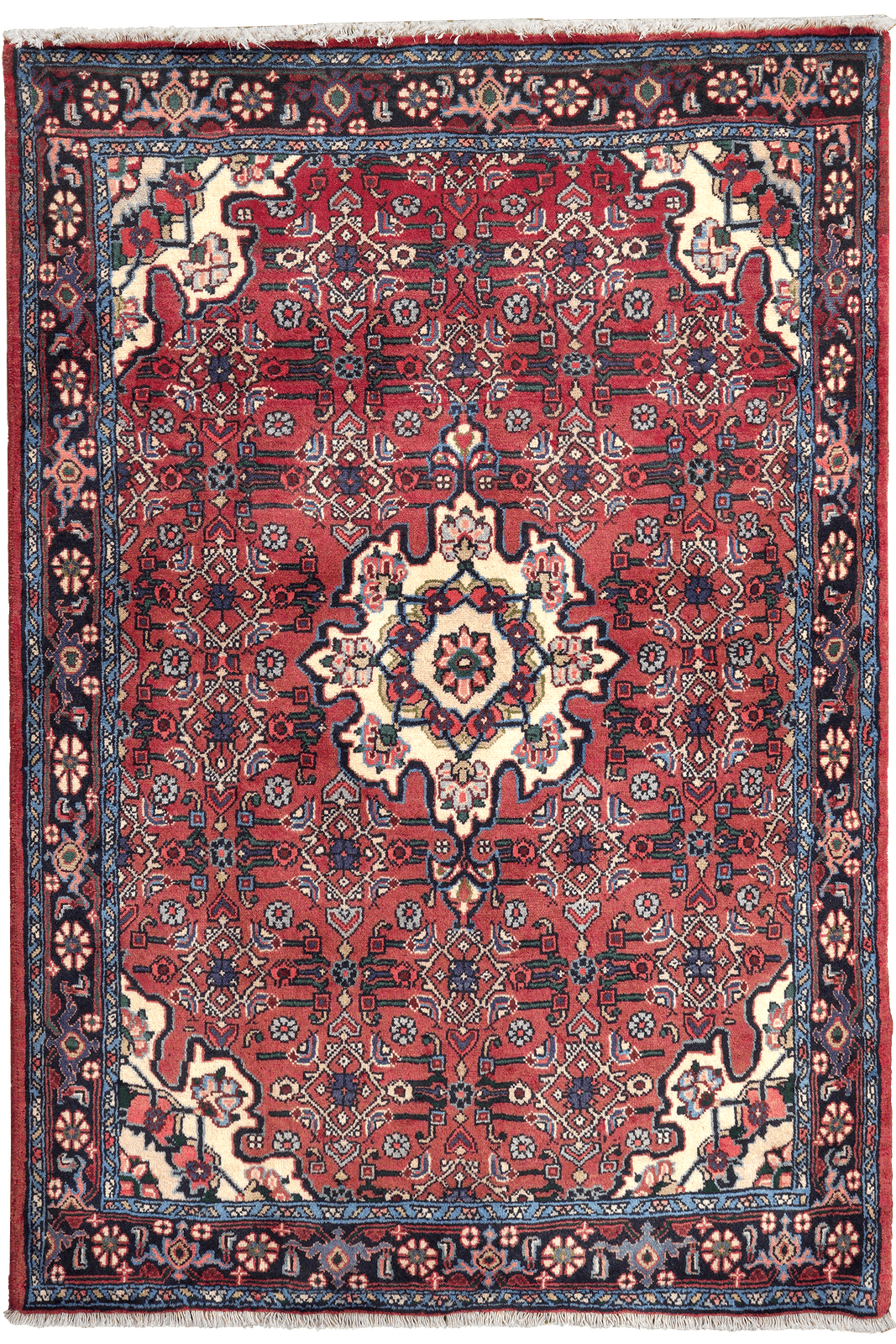 Bidjar Zandjan — Hand-knotted, 104x154 cm, Red, 100% Virgin Wool | Main view