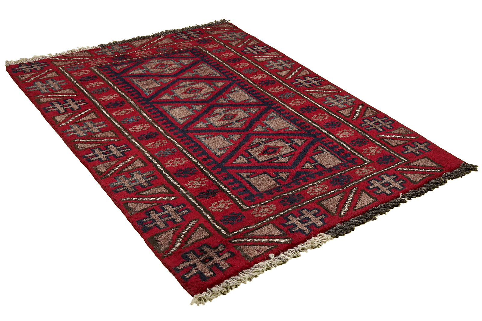Belutch — Hand-knotted, 57x94 cm, Multicolor, 100% Virgin Wool | View 4