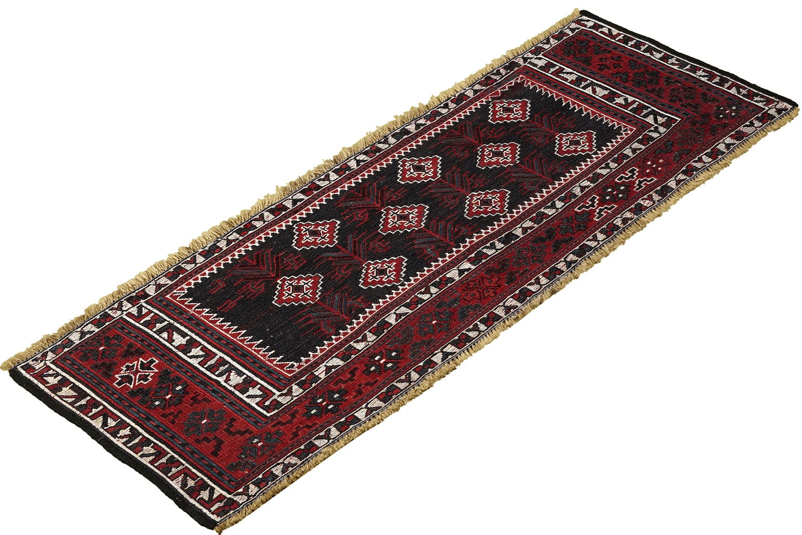 Sumak Sirdjan — Handmade, 106x45 cm, Blue, 100% Virgin Wool | View 4