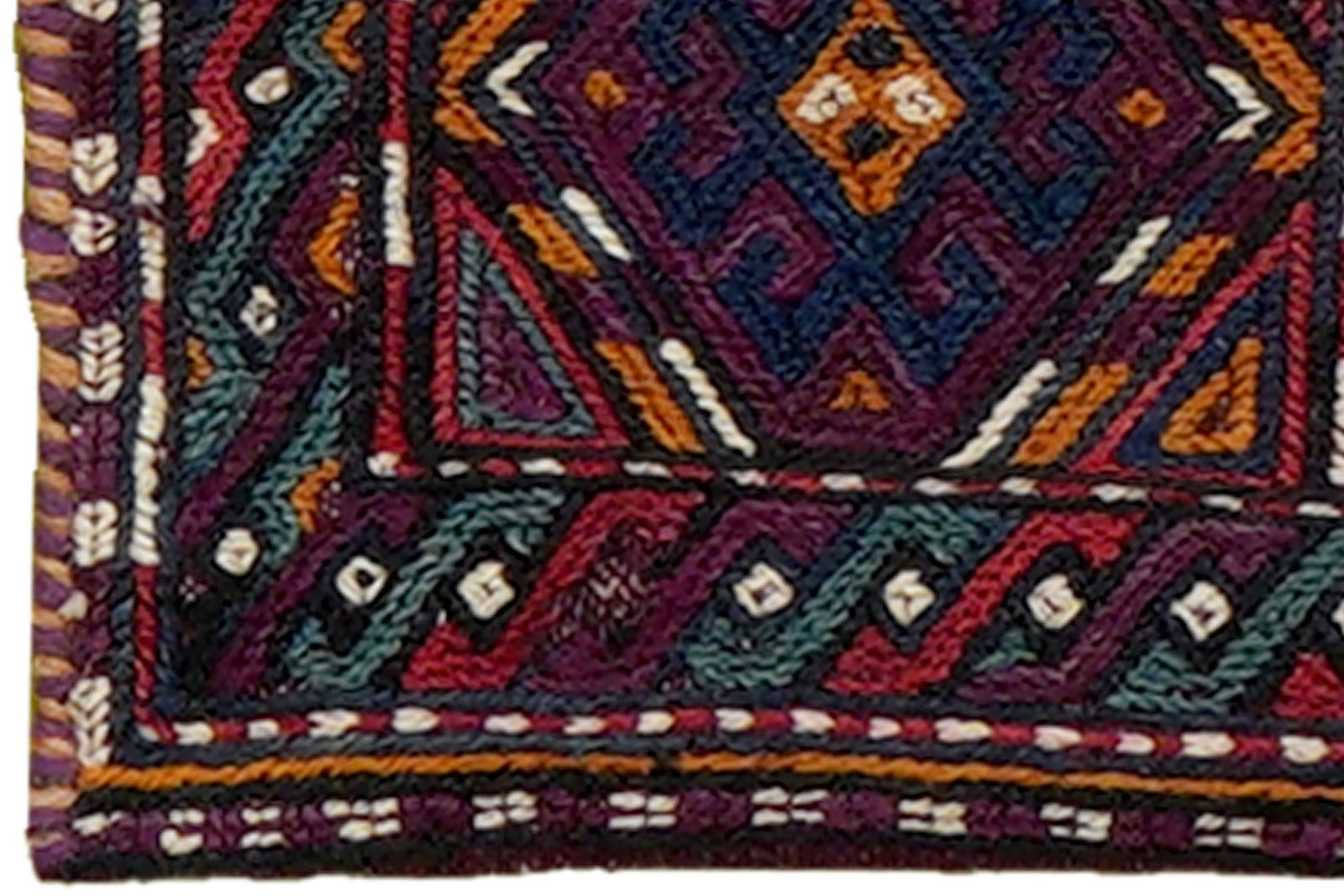 Kelim Belutch — Handmade, 48x20 cm, Multicolor, 100% Virgin Wool | View 4