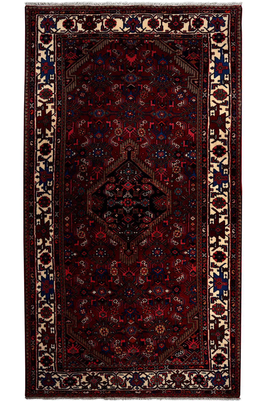 Assadabad — Hand-knotted, 137x248 cm, Red, 100% Virgin Wool | Main view